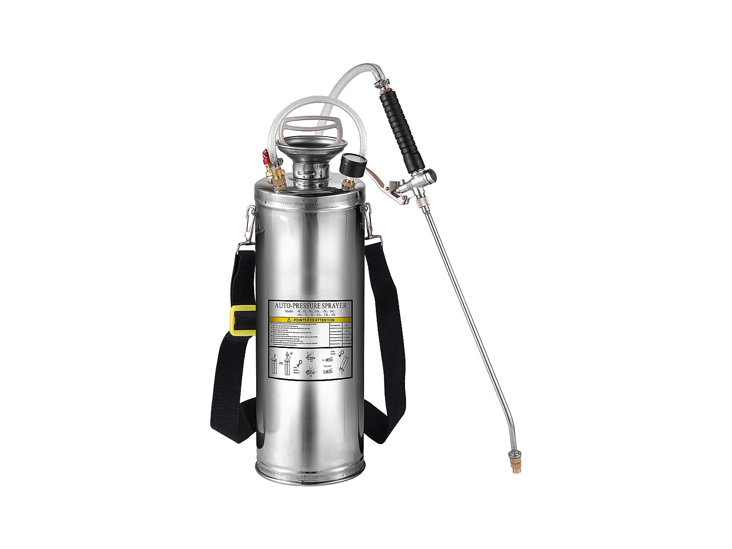 Pulvérisateur de Jardin, SucceBuy Pulvérisateur en Acier Inoxydable 10 L pour la Maison, le Jardinage – Polyvalent pour l'Industrie, l'Agriculture et la Médecine