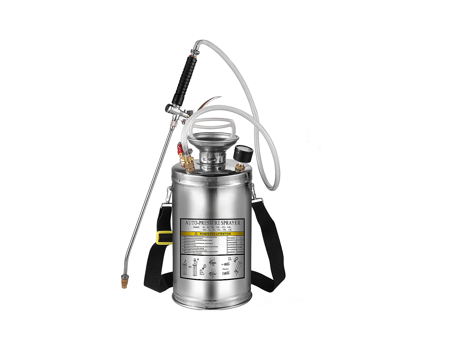 Pulvérisateur, SucceBuy Explorez le Pulvérisateur à Pompe Manuelle de 5,7 L en Acier Inoxydable, pour le Jardinage Domestique et le Nettoyage du Sol