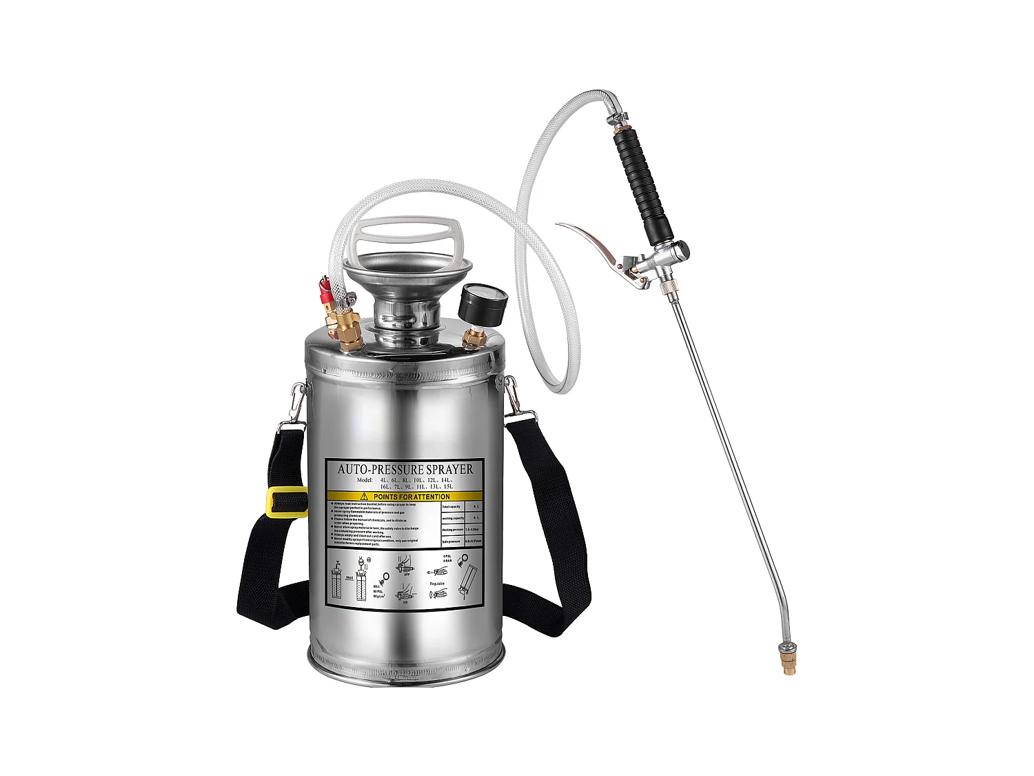 Pulvérisateur, SucceBuy Explorez le Pulvérisateur à Pompe Manuelle de 5,7 L en Acier Inoxydable, pour le Jardinage Domestique et le Nettoyage du Sol