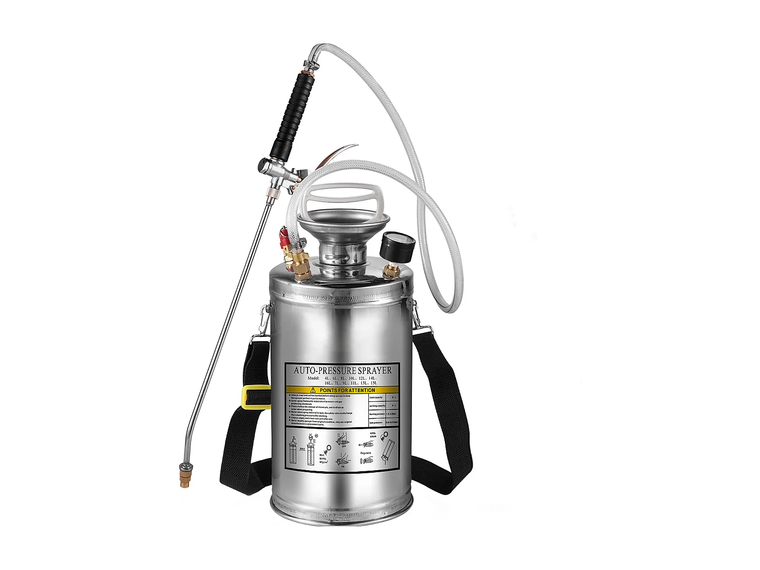 Pulvérisateur, SucceBuy Explorez le Pulvérisateur à Pompe Manuelle de 5,7 L en Acier Inoxydable, pour le Jardinage Domestique et le Nettoyage du Sol