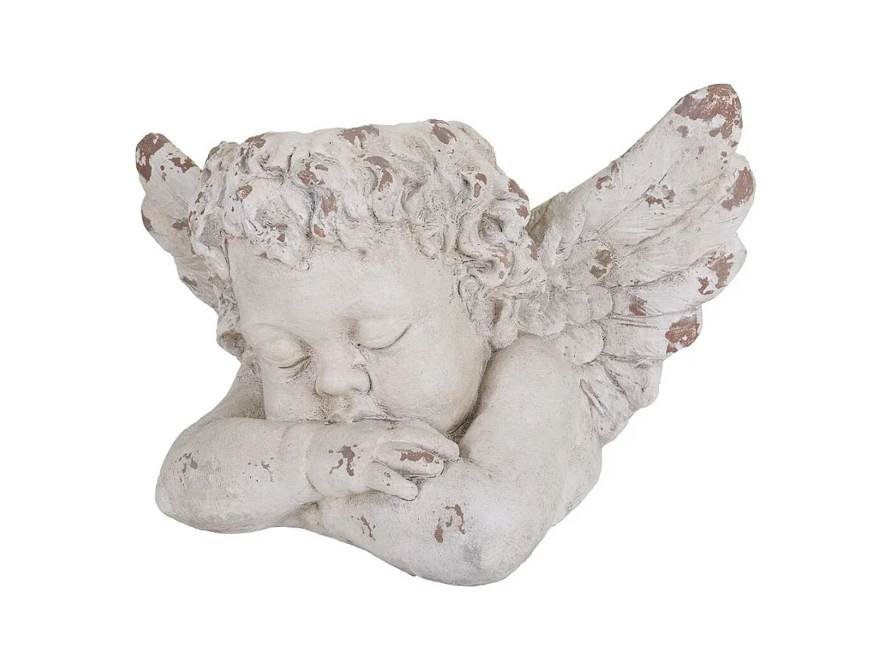 Macetero angel magnesio blanco, 59x36x36h cm
