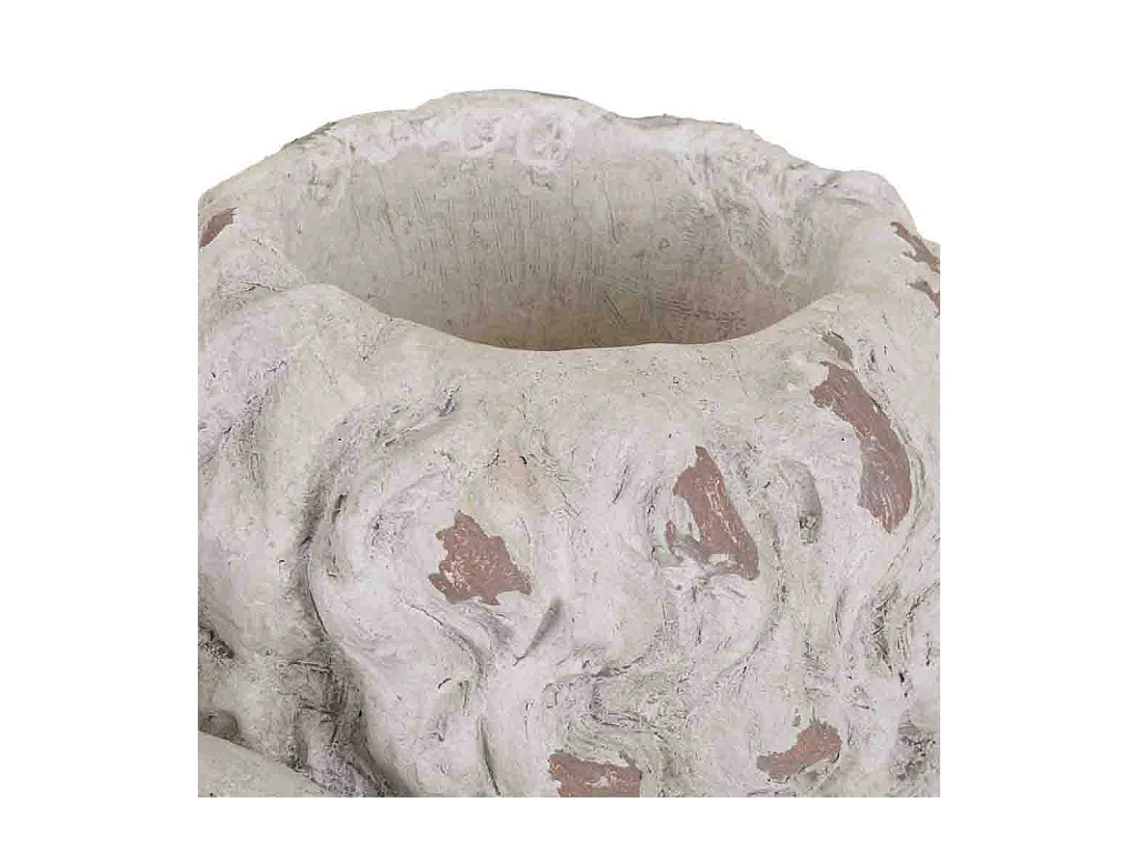 Macetero angel magnesio blanco, 59x36x36h cm