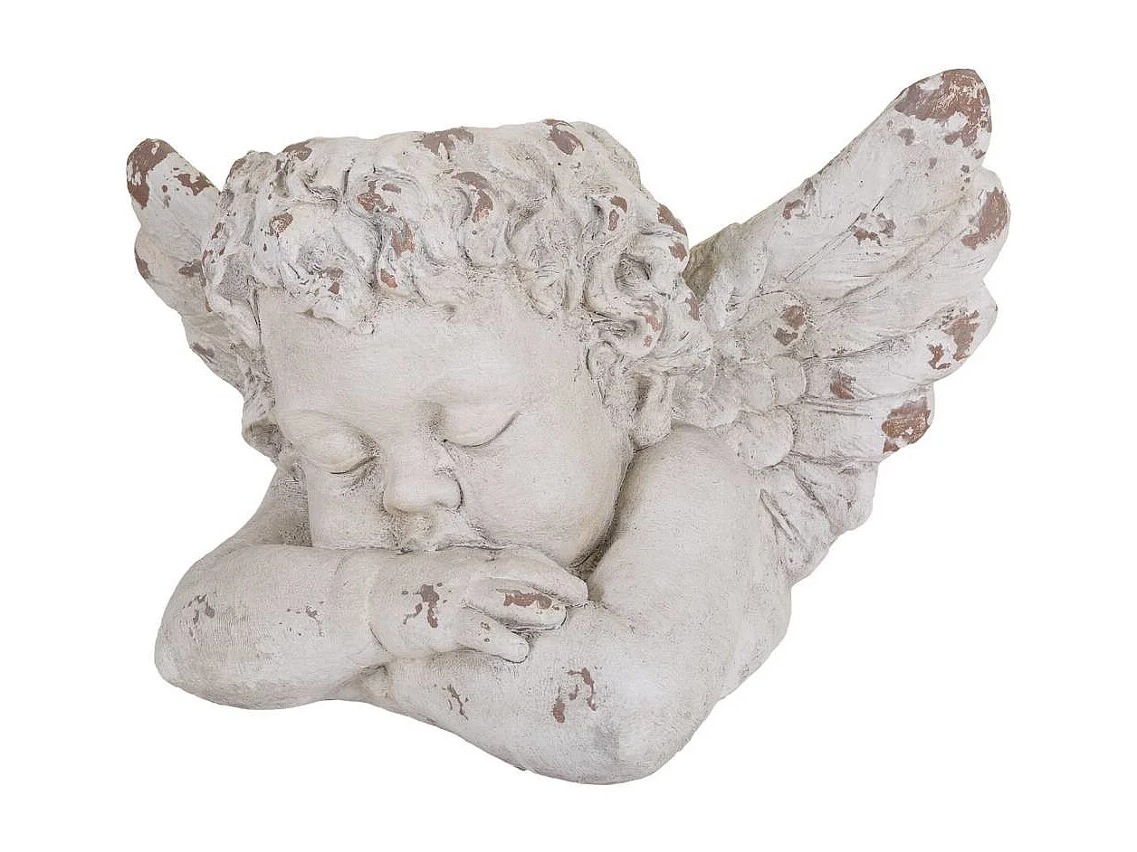 Macetero angel magnesio blanco, 59x36x36h cm
