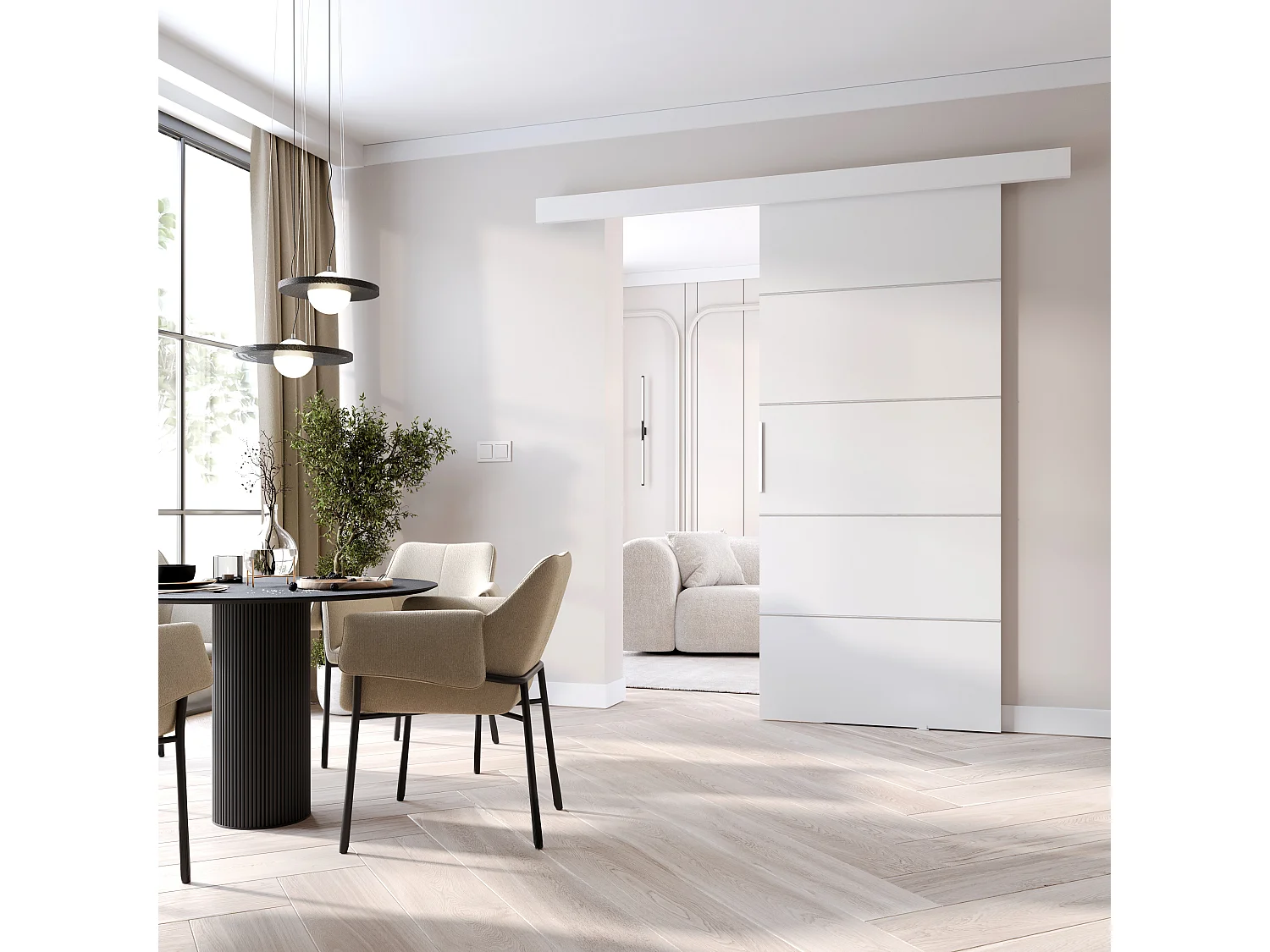 MINIO go for it porte coulissante CLEAN B 86 cm Portes de chambre | Blanc