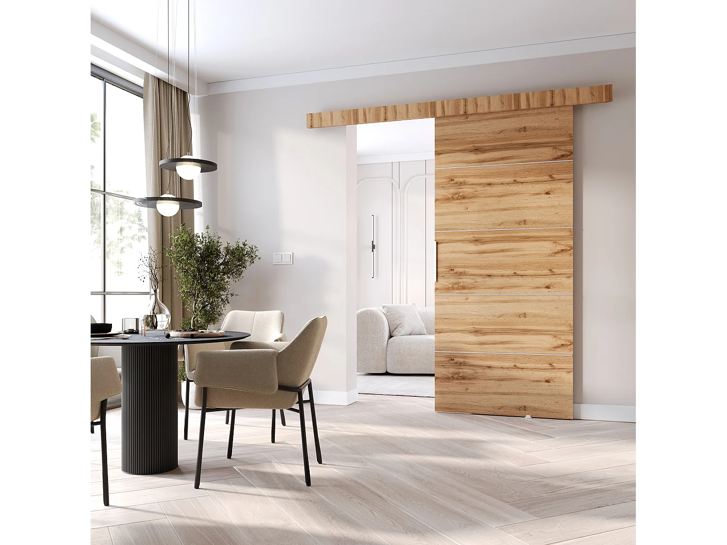 MINIO go for it porte coulissante CLEAN B 106 cm Portes de chambre | Wenge