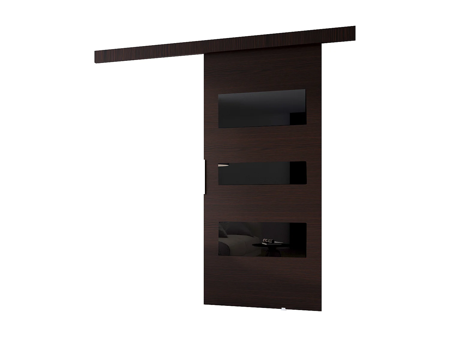 MINIO go for it, porte coulissante CLEAN C 96 cm portes de chambre | Wenge