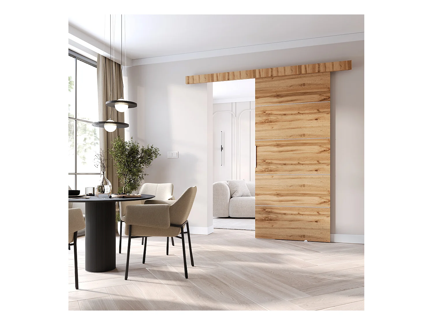 MINIO go for it porte coulissante CLEAN B 76 cm Portes de chambre | Chêne Wotan