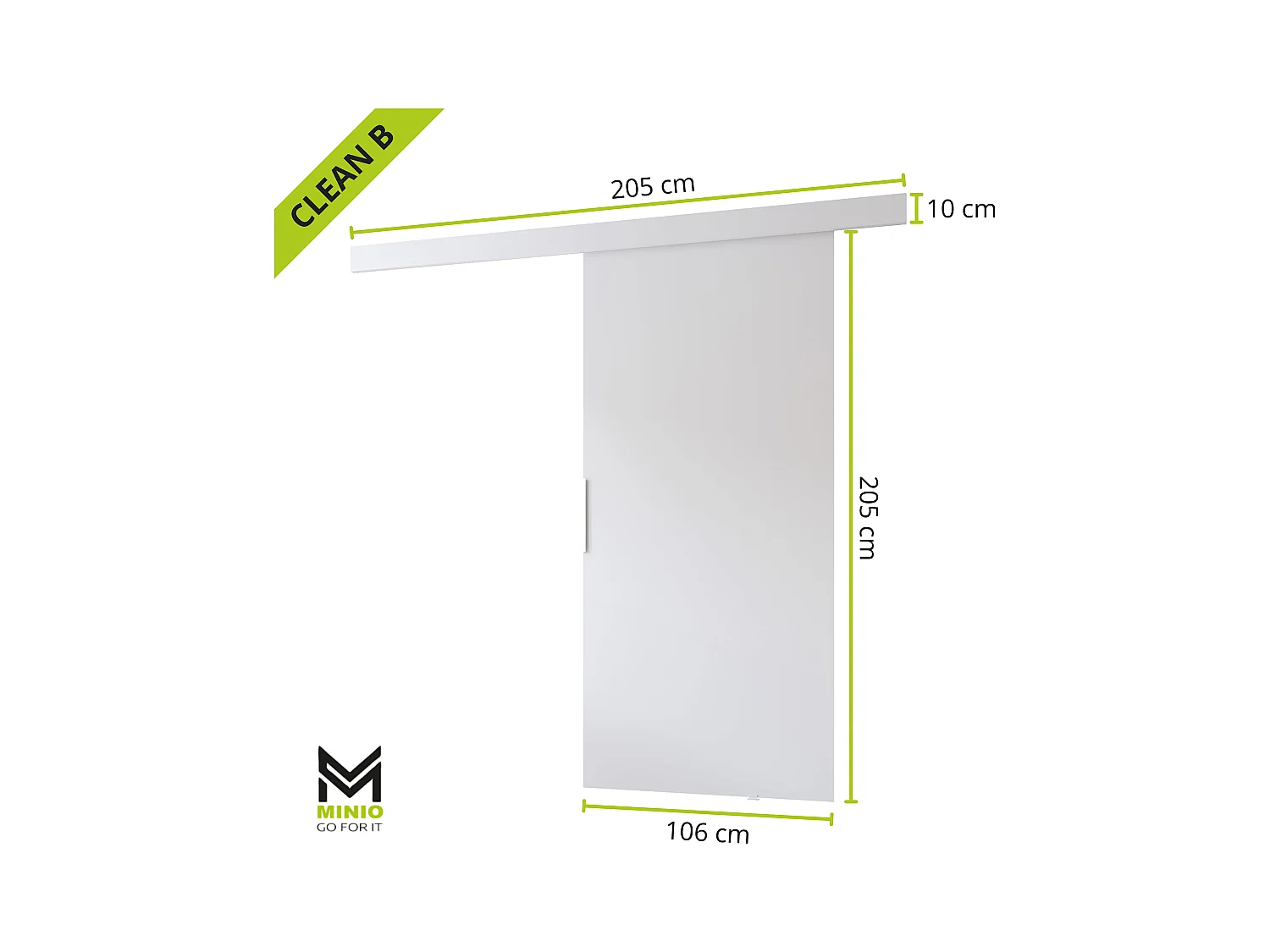 MINIO go for it porte coulissante CLEAN B 106 cm Portes de chambre | Chêne Sonoma