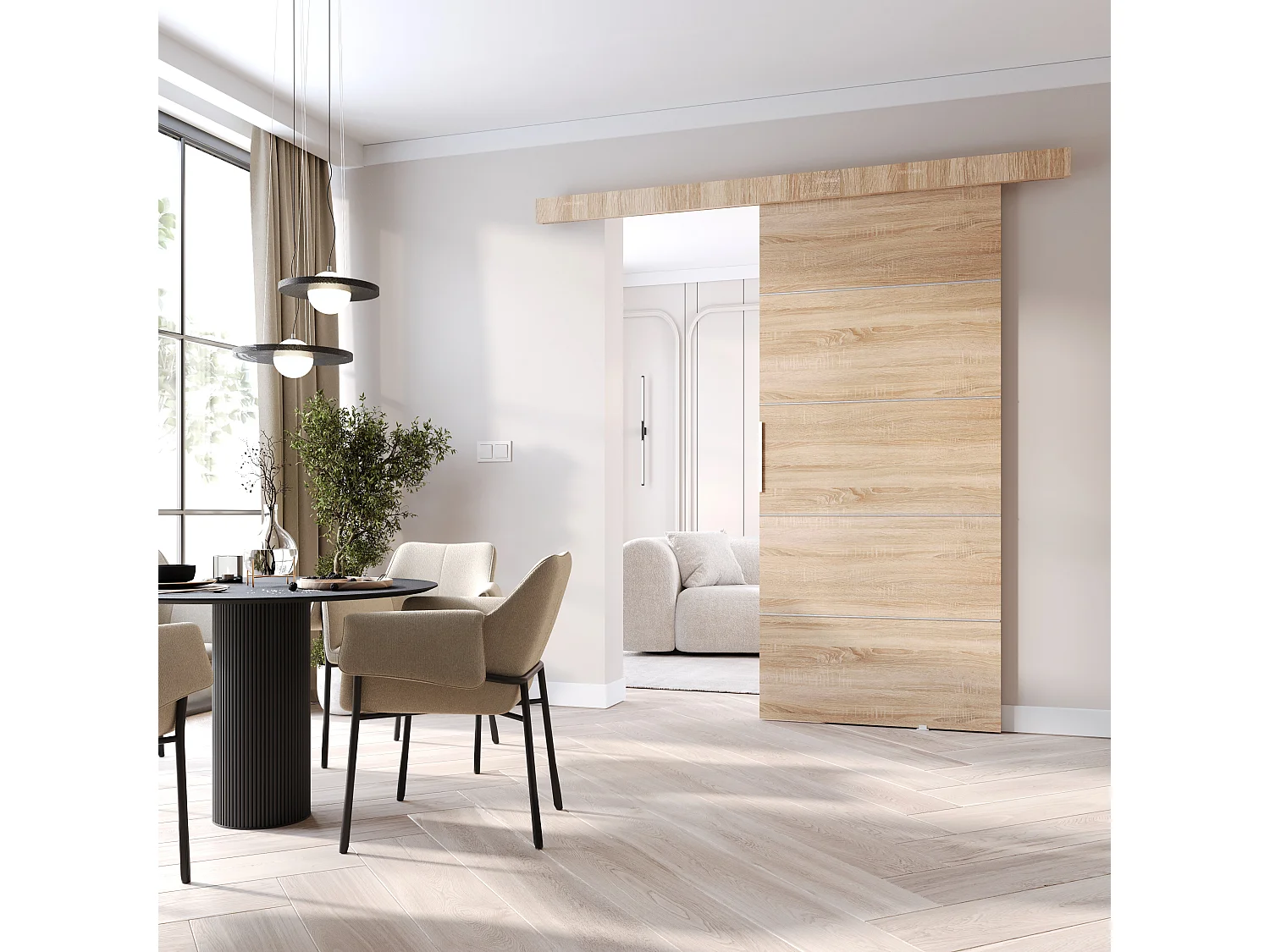 MINIO go for it porte coulissante CLEAN B 96 cm Portes de chambre | Chêne Sonoma