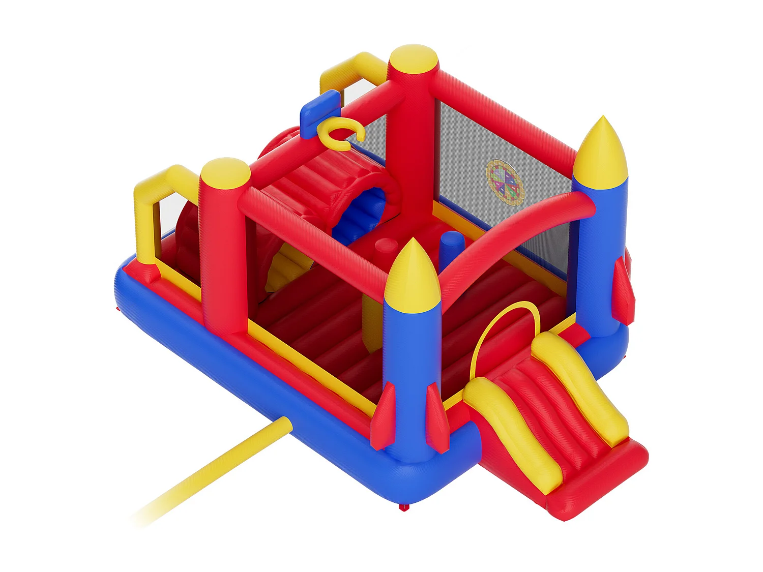 Aufblasbare Burg, SucceBuy Hüpfburg – Spaß im Freien, 406 x 239 x 244 cm, mit Gebläse, Rutsche, für Kinder von 3–8 Jahren