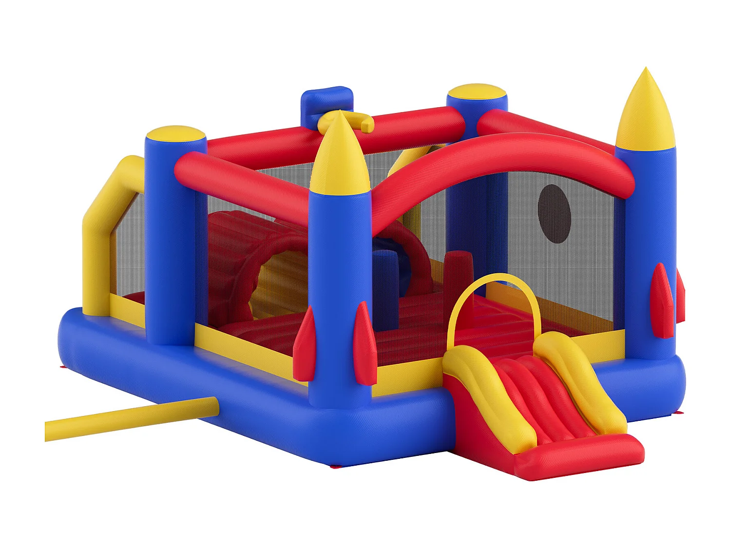 Aufblasbare Burg, SucceBuy Hüpfburg – Spaß im Freien, 406 x 239 x 244 cm, mit Gebläse, Rutsche, für Kinder von 3–8 Jahren