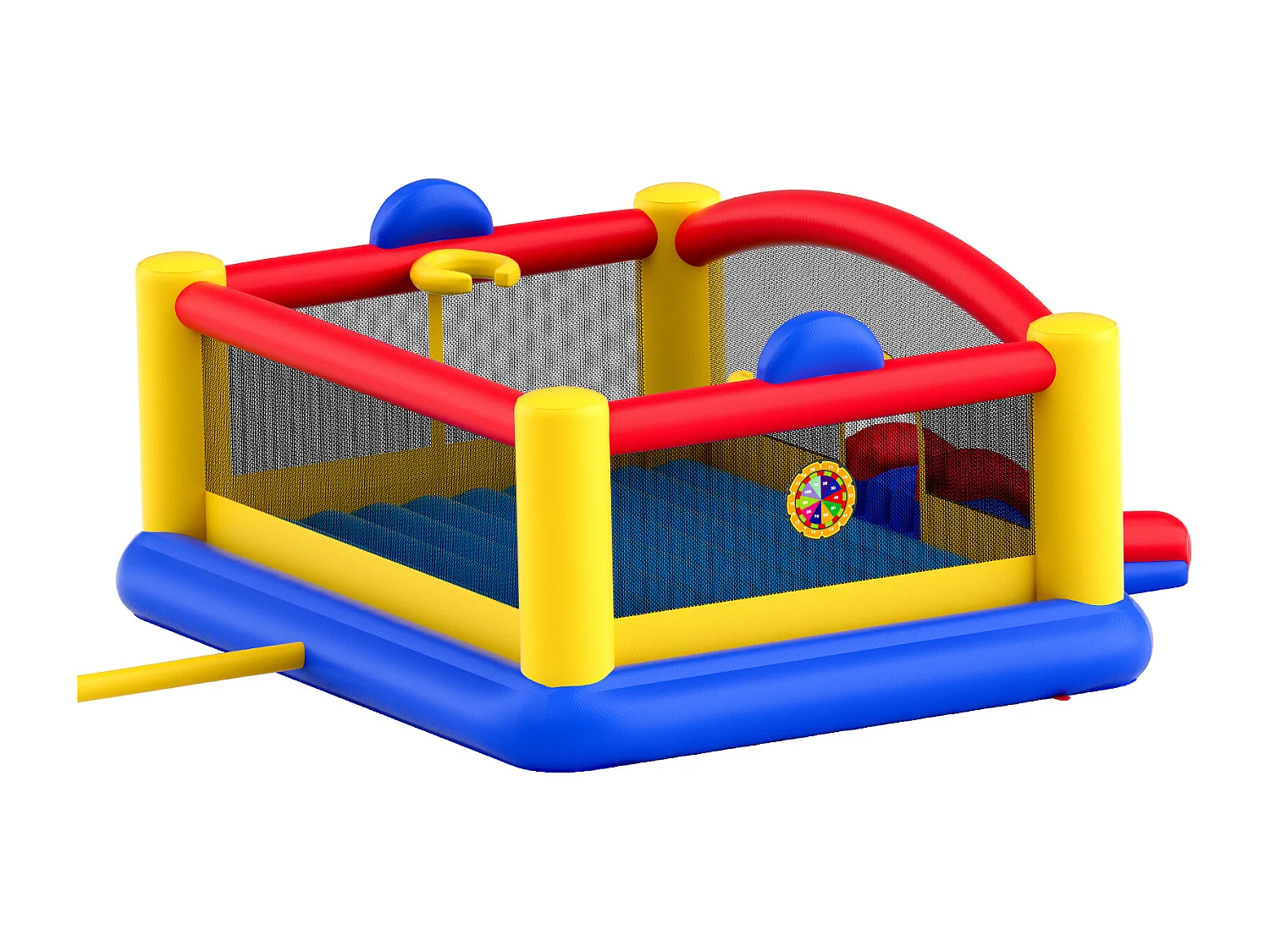 Château Gonflable, SucceBuy Maison Gonflable, 450 x 439 x 203 cm, Maison de Jeu Extérieure pour Enfants de 3 à 10 Ans