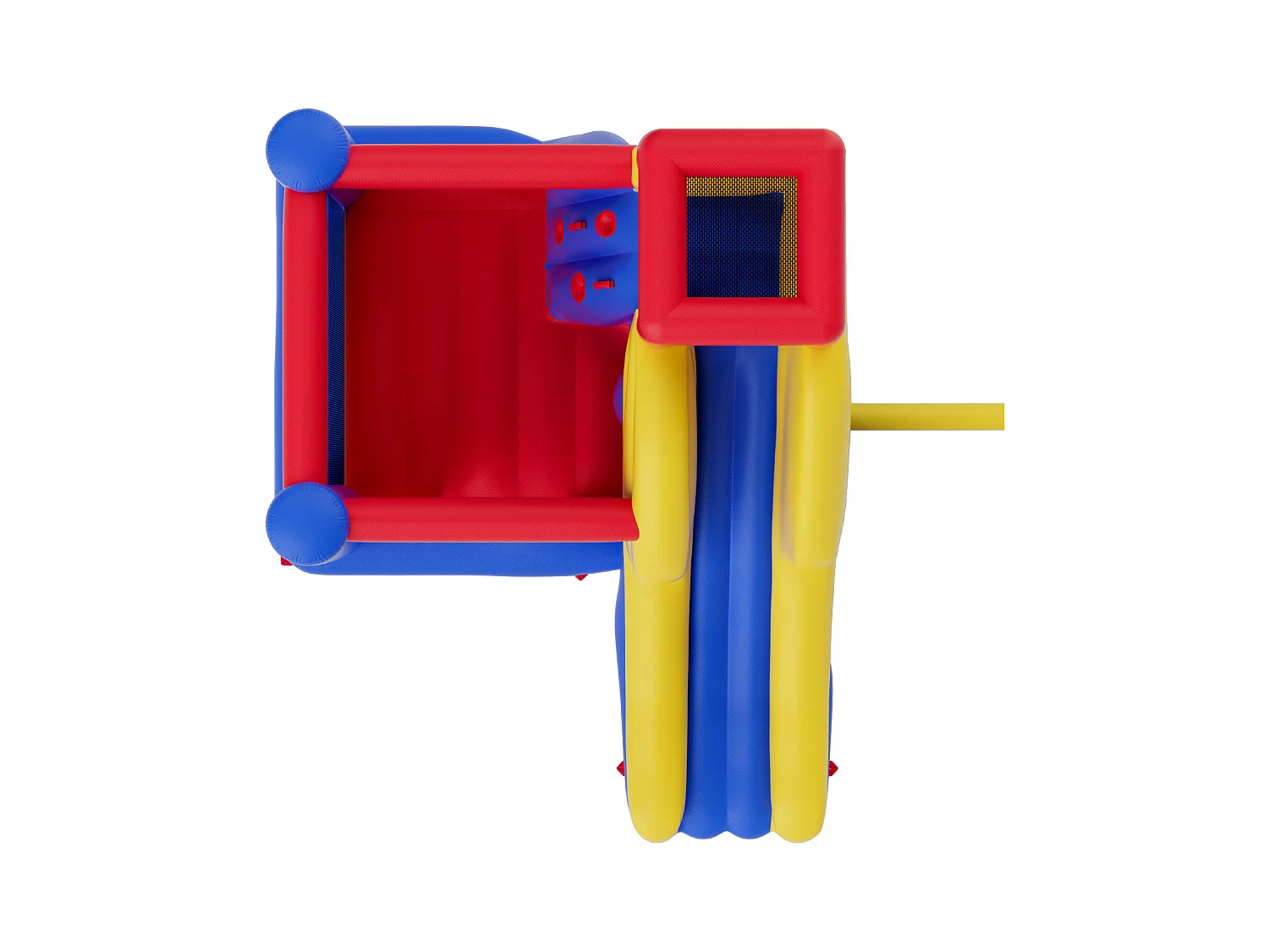 Château Gonflable, SucceBuy Maison Gonflable, 340 x 259 x 231 cm, Trampoline avec Toboggan et Souffleur, Château Gonflable Familial pour Enfants de 3 à 8 Ans