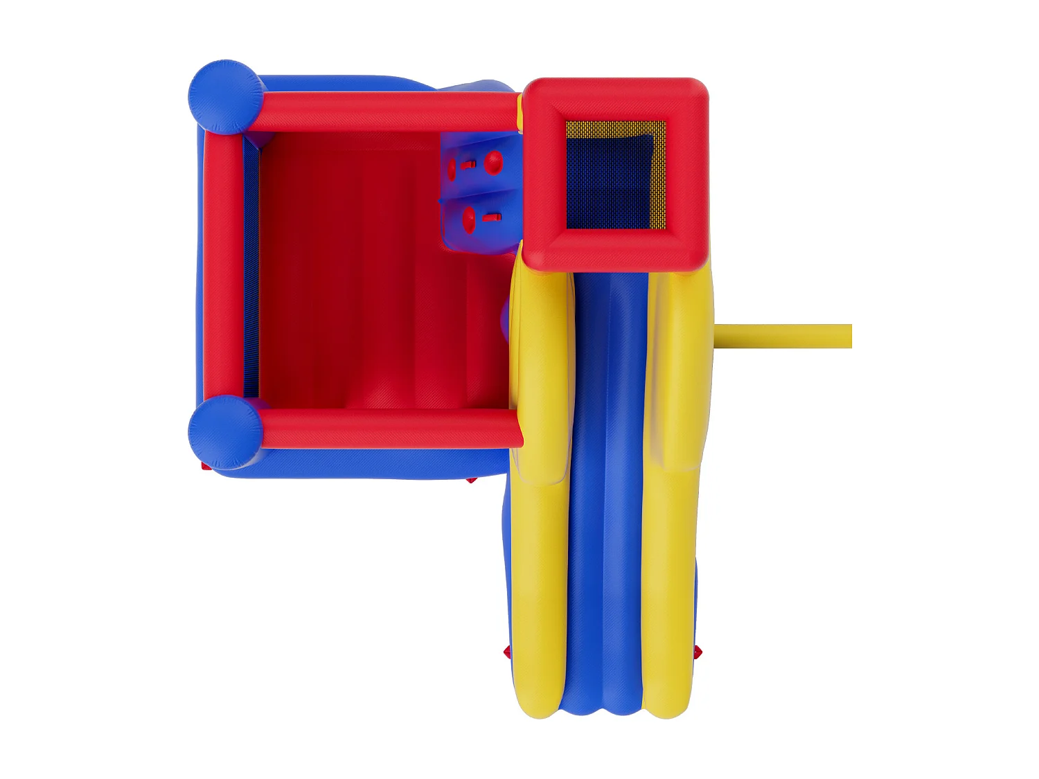 Zamek Nadmuchiwany, SucceBuy Dom Nadmuchiwany, 340 x 259 x 231 cm,Trampolina ze Zjeżdżalnią i Dmuchawą,Rodzinny Zamek Nadmuchiwany dla Dzieci w Wieku od 3 do 8 Lat