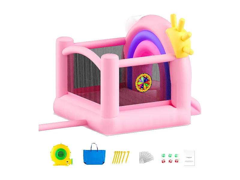 Château Gonflable, SucceBuy, Maison Gonflable pour Enfants de 3 à 8 Ans, Idéal pour les Fêtes d'Anniversaire et les Événements Festifs en Intérieur ou Extérieur