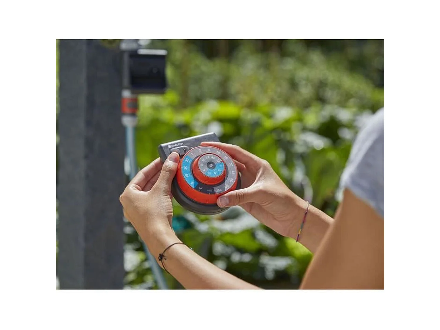 Programmateur d'arrosage Easy Plus résistant à l'eau avec bouton rotatif - technologie Safe Stop
