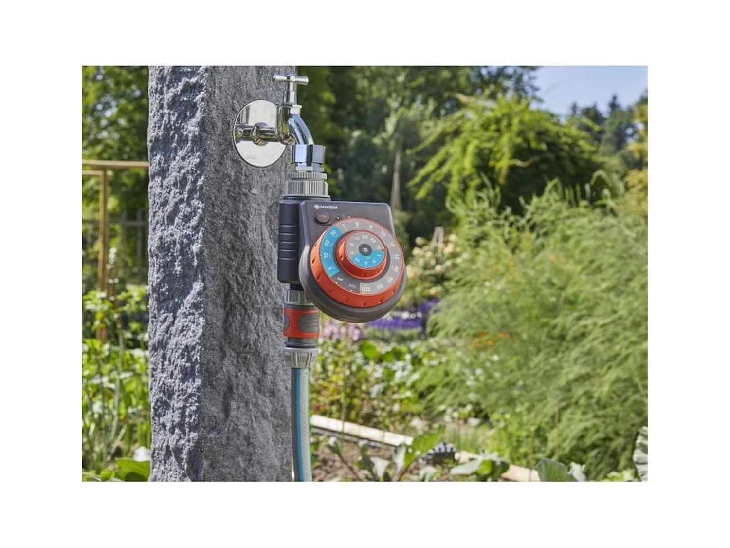 Programmateur d'arrosage Easy Plus résistant à l'eau avec bouton rotatif - technologie Safe Stop