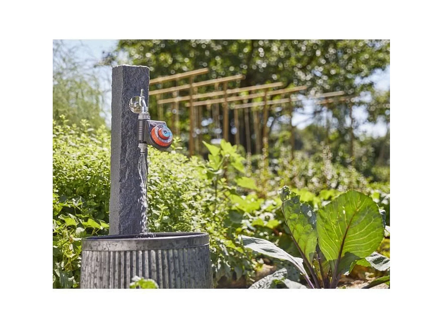 Programmateur d'arrosage Easy Plus résistant à l'eau avec bouton rotatif - technologie Safe Stop