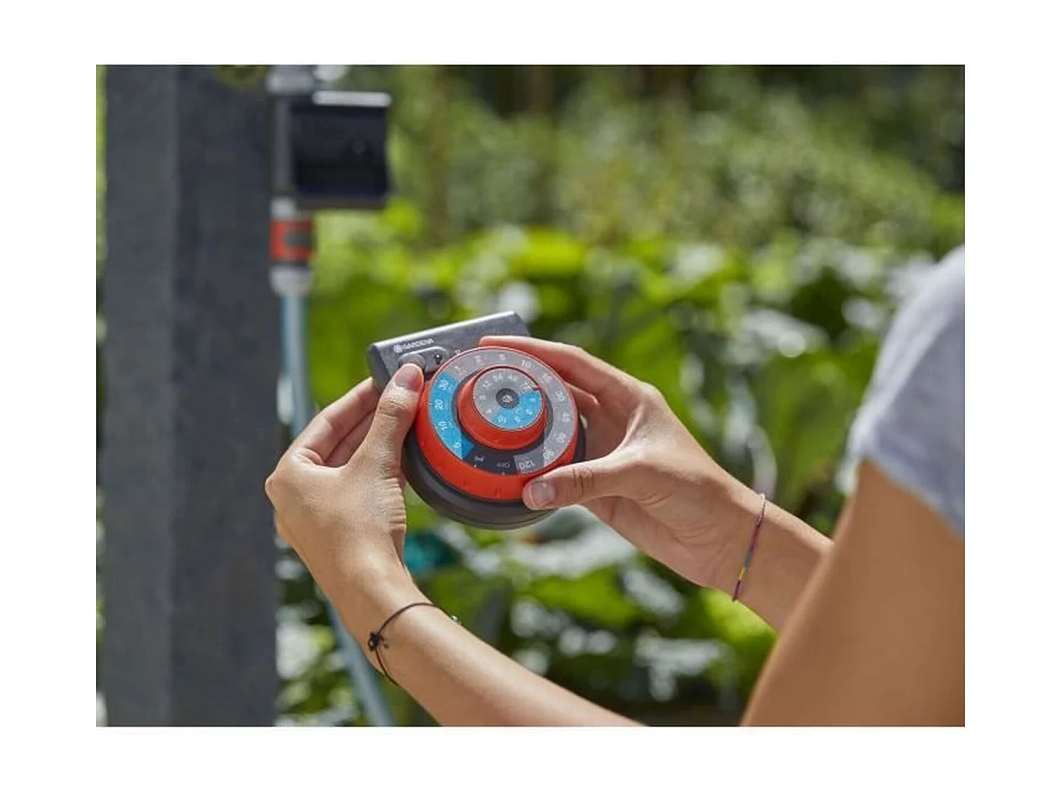 Programmateur d'arrosage Easy Plus résistant à l'eau avec bouton rotatif - technologie Safe Stop