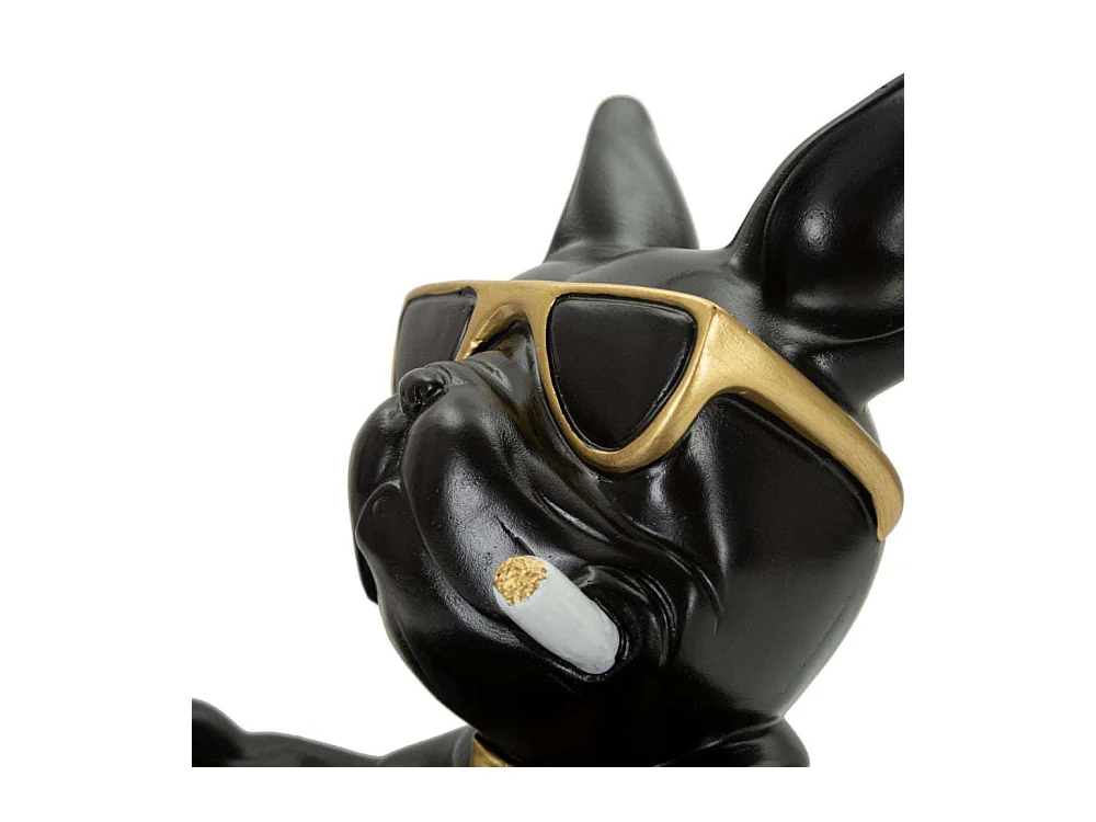 Vide-Poche Statuette Chien "Dog Ball" 20cm Noir