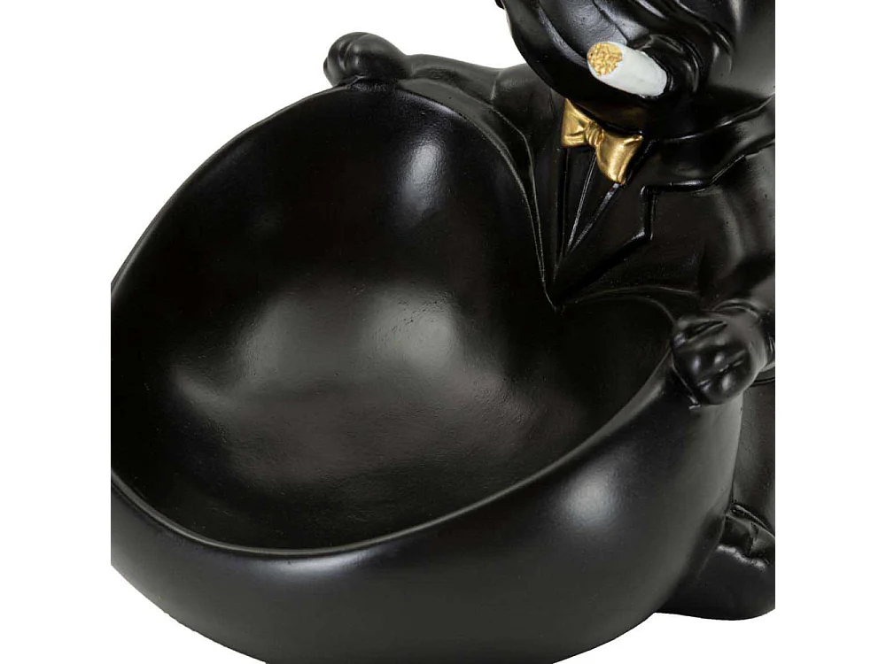 Vide-Poche Statuette Chien "Dog Ball" 20cm Noir