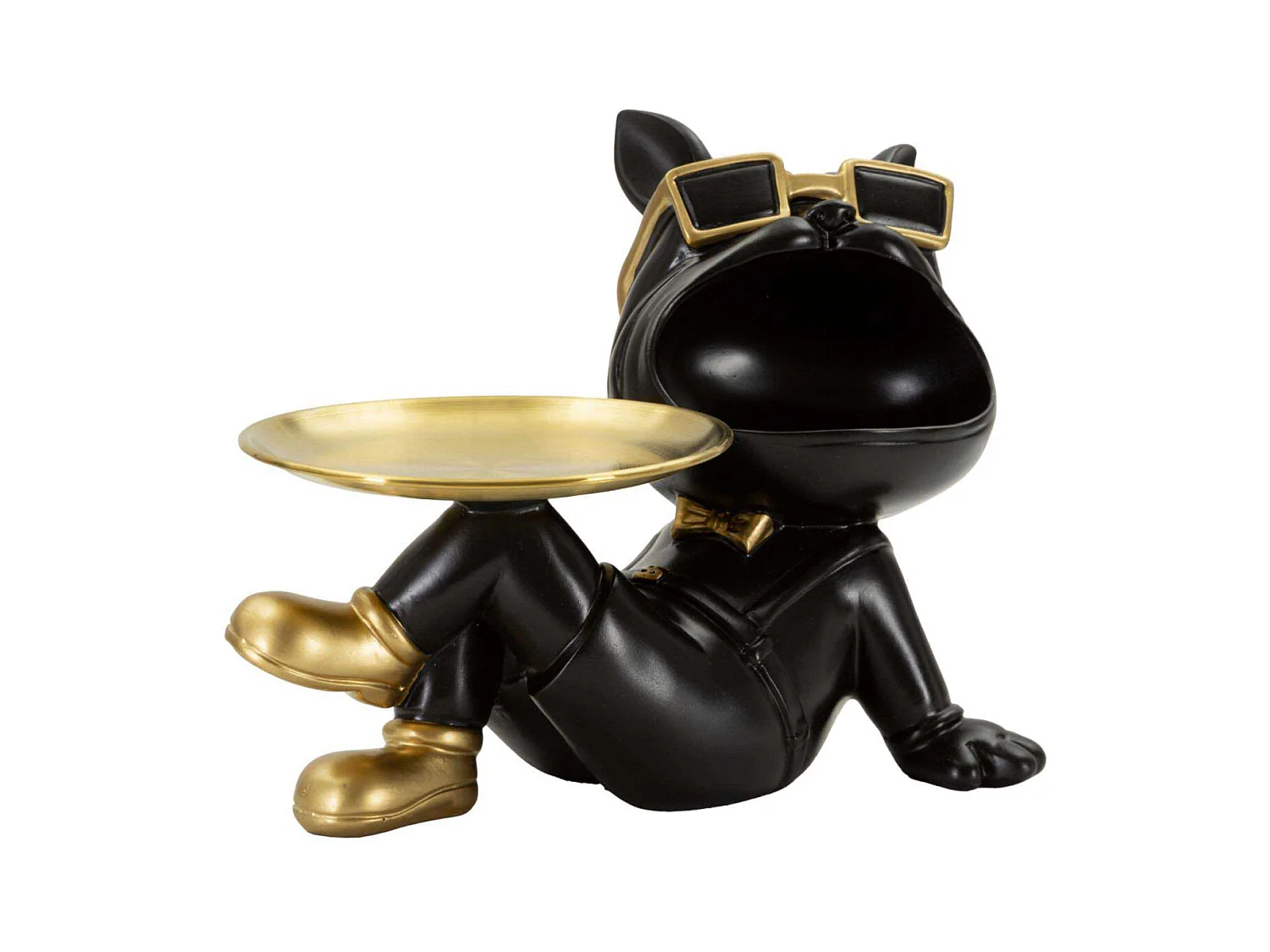 Vide-Poche Statuette Chien "Dog Buddy" 27cm Noir