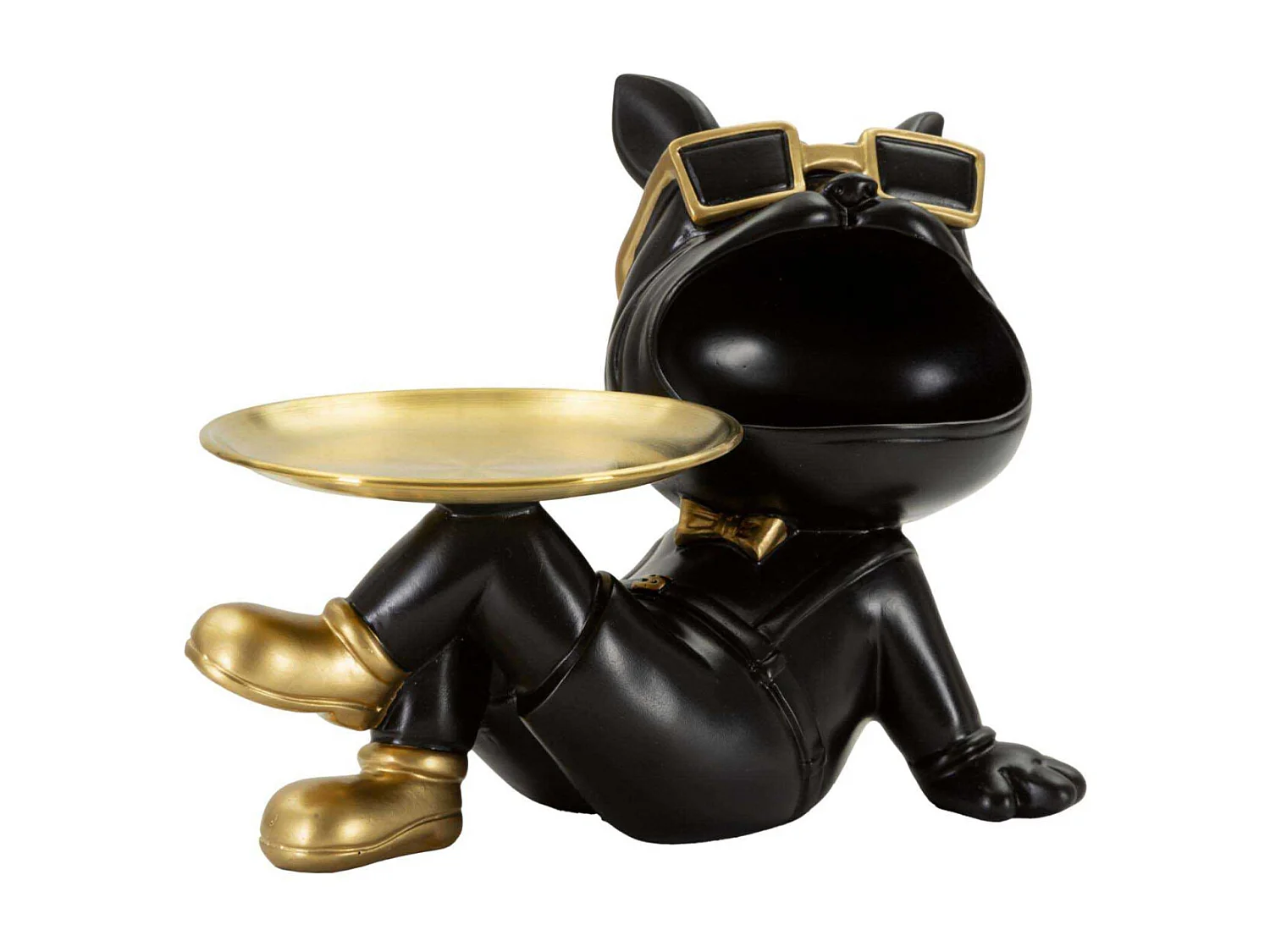 Vide-Poche Statuette Chien "Dog Buddy" 27cm Noir