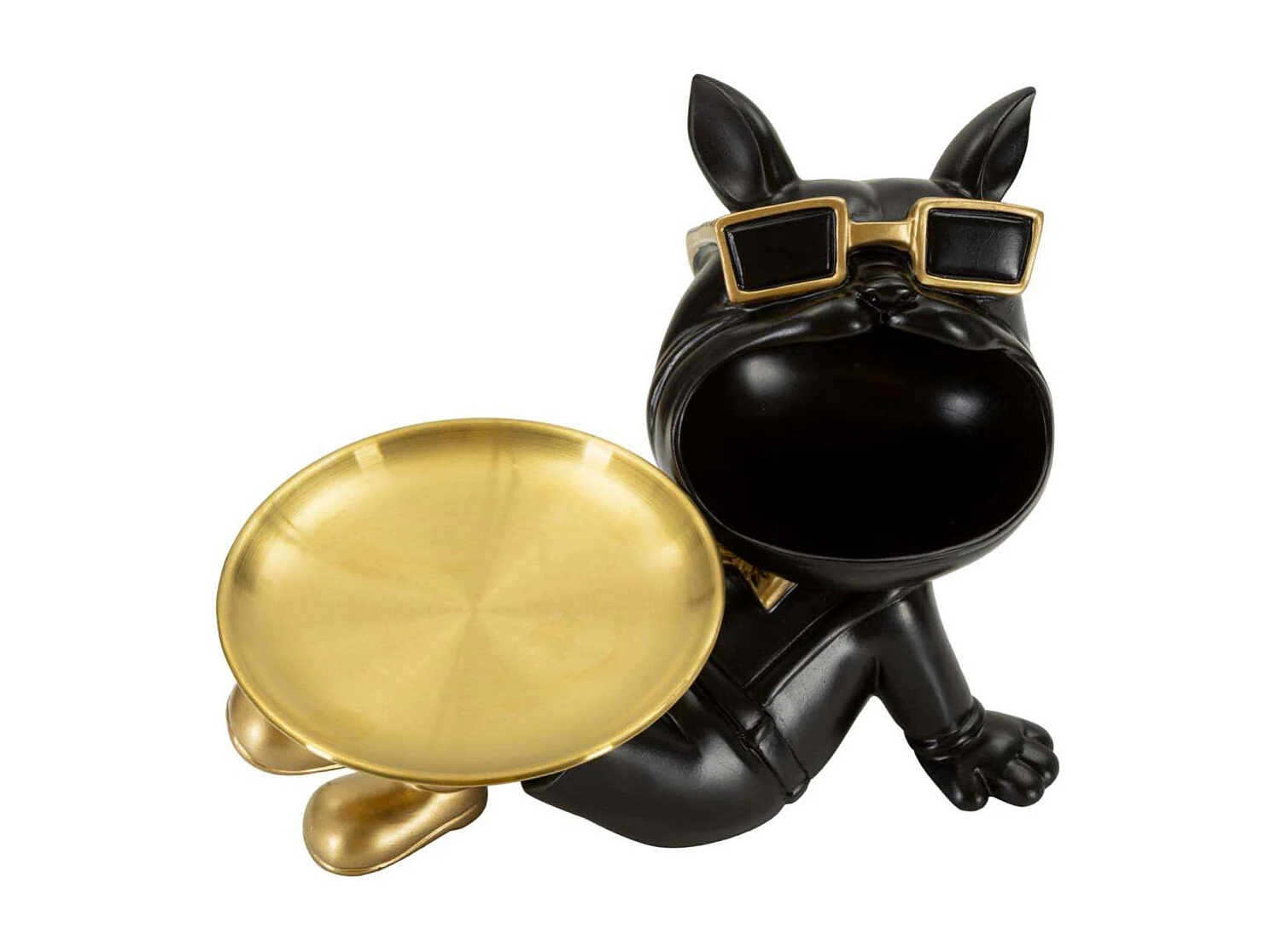 Vide-Poche Statuette Chien "Dog Buddy" 27cm Noir