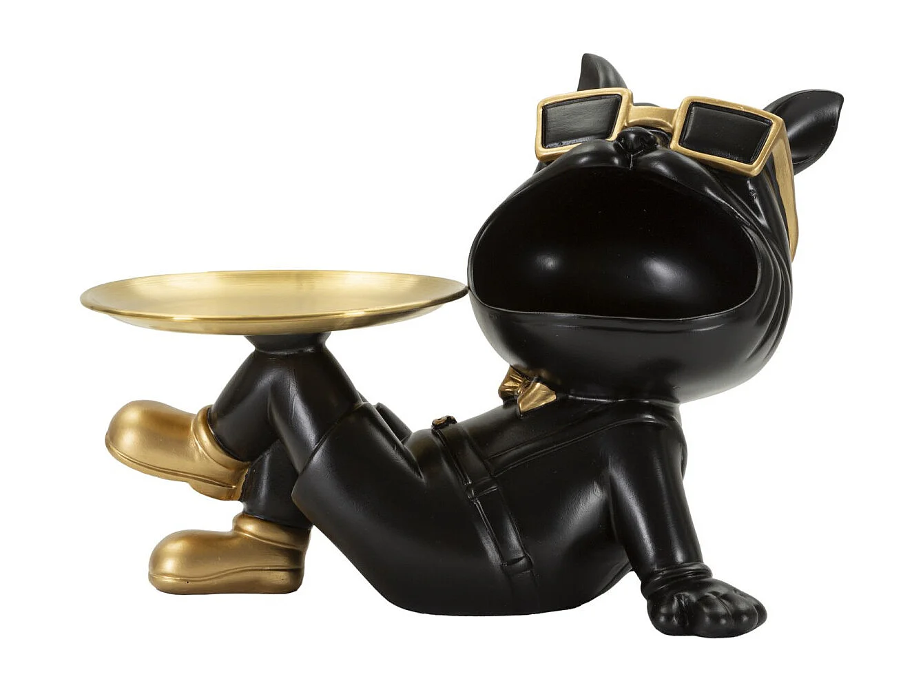 Vide-Poche Statuette Chien "Dog Buddy" 27cm Noir