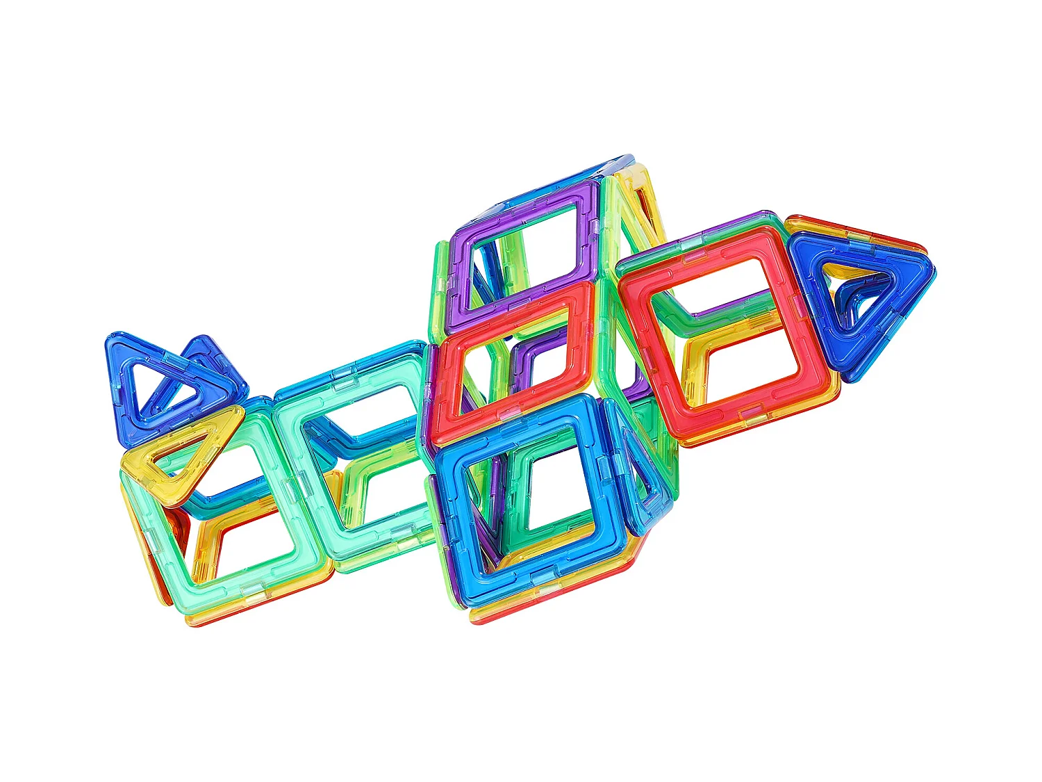 Bloc de Construction Magnétique, SucceBuy Tuiles Magnétiques, 123 Pièces pour Enfants, Ensemble de Construction avec Extras, Jouets STEM pour les 5 Ans et Plus