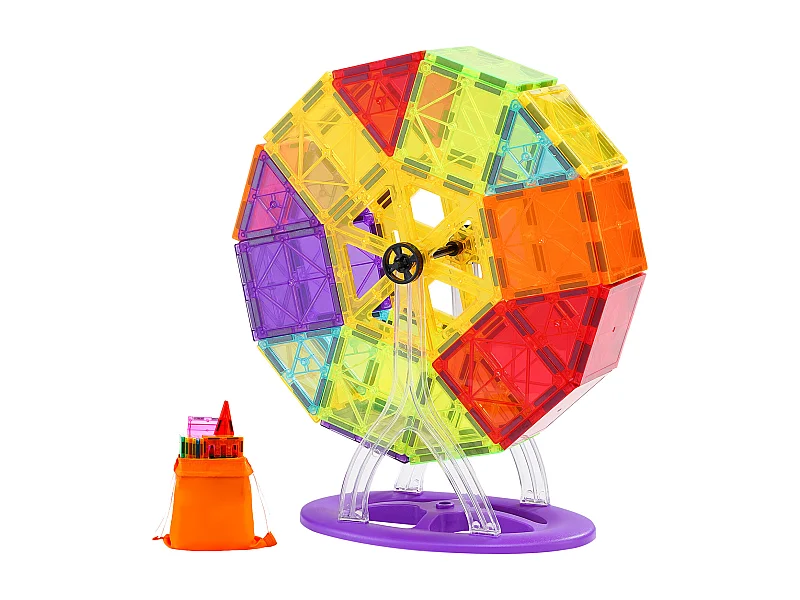 Magnetische Bouwstenen, SucceBuy 180 Stuks 3D Magnetische Bouwstenen voor Kinderen