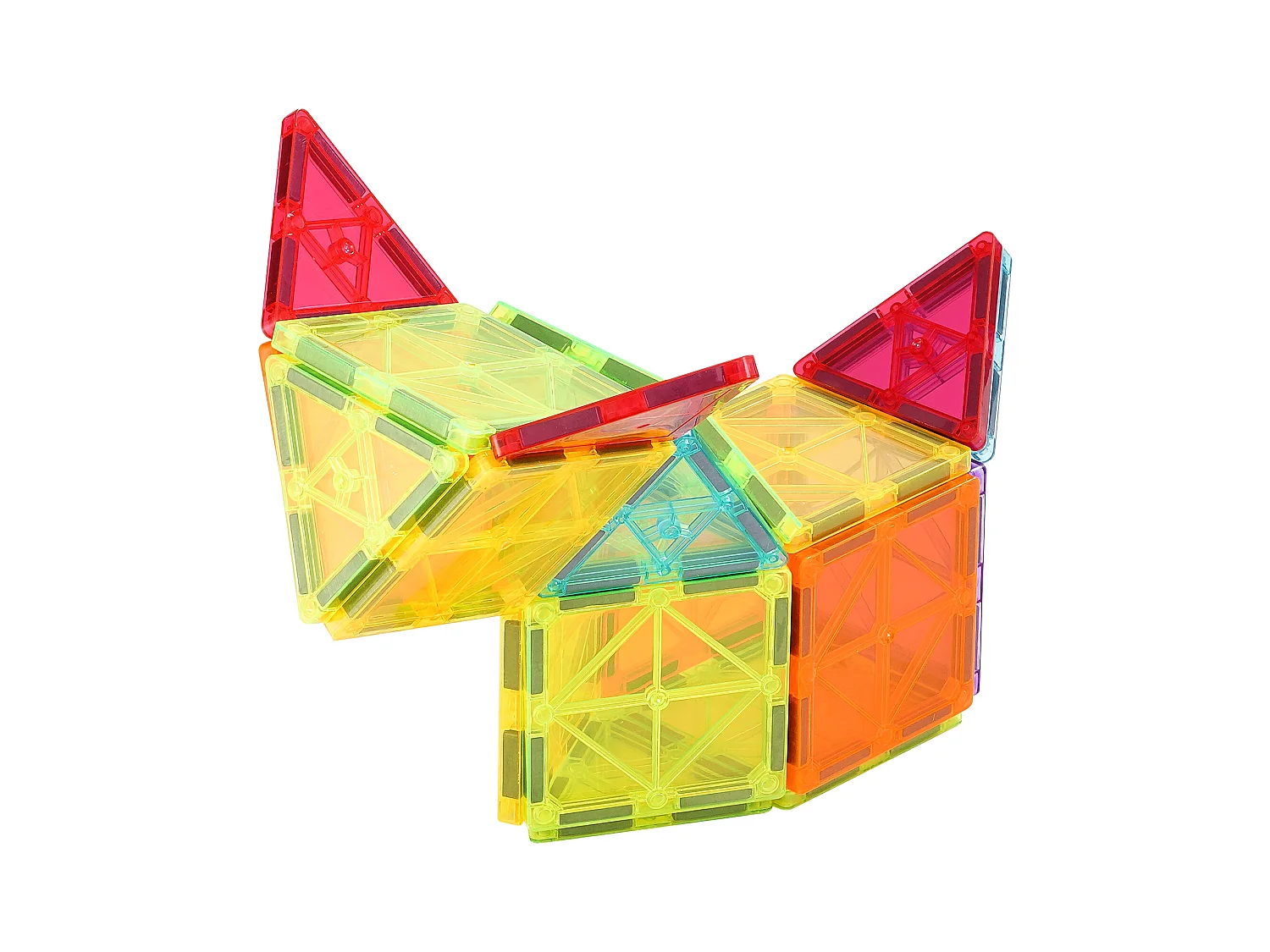 Bloc de Construction Magnétique, SucceBuy Lot de 180 Blocs de Construction Magnétiques pour Enfants en 3D