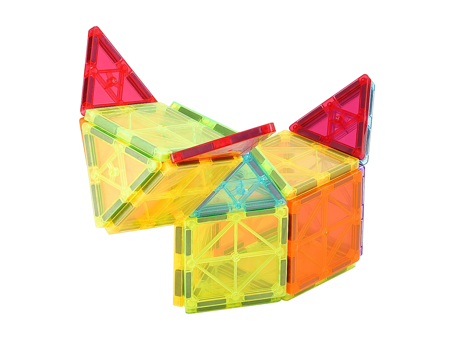 Bloc de Construction Magnétique, SucceBuy Lot de 180 Blocs de Construction Magnétiques pour Enfants en 3D