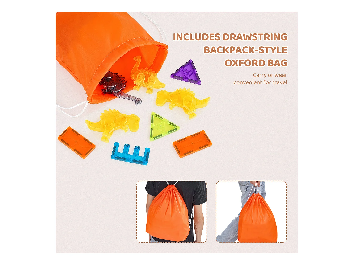 Bloc de Construction Magnétique, SucceBuy Lot de 56 Tuiles Magnétiques, Blocs de Construction 3D pour Enfants, Ensemble de Construction Magnétique