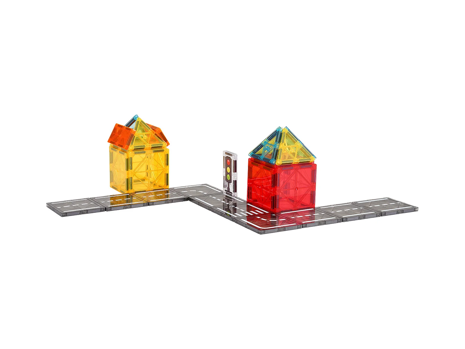 Bloc de Construction Magnétique, SucceBuy Lot de 56 Tuiles Magnétiques, Blocs de Construction Magnétiques 3D pour Enfants, Ensemble de Jouets STEM