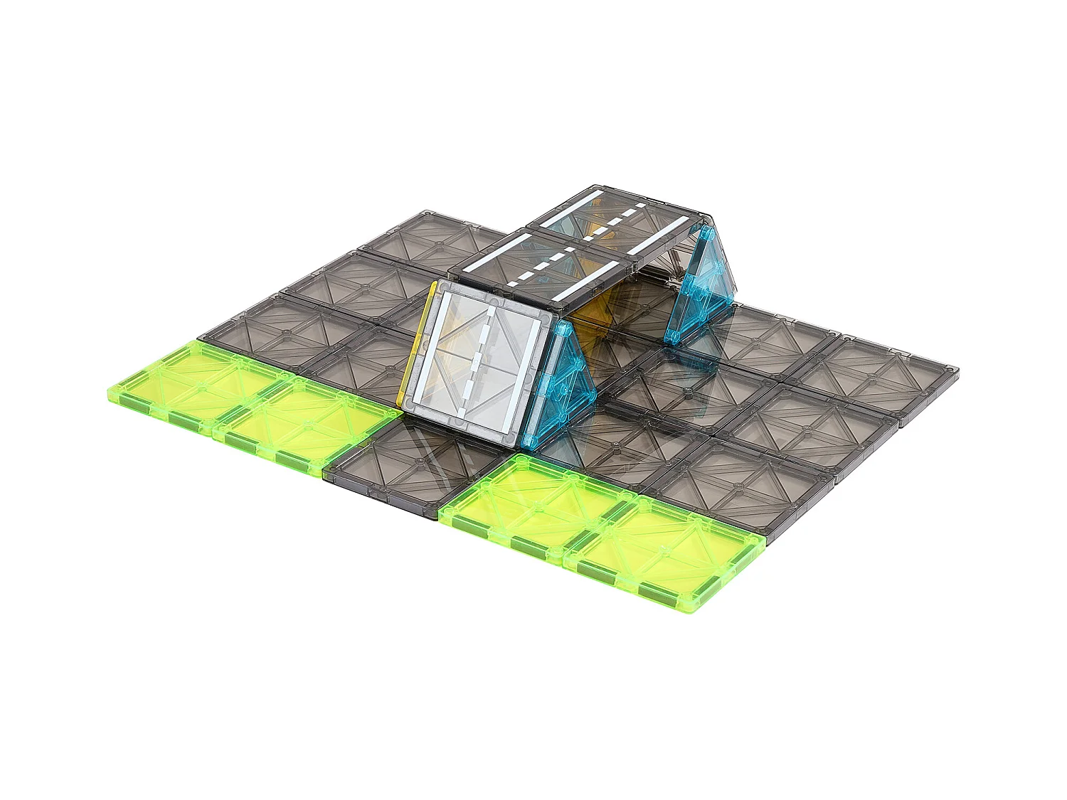 Bloc de Construction Magnétique, SucceBuy Lot de 56 Tuiles Magnétiques, Blocs de Construction Magnétiques 3D pour Enfants, Ensemble de Jouets STEM