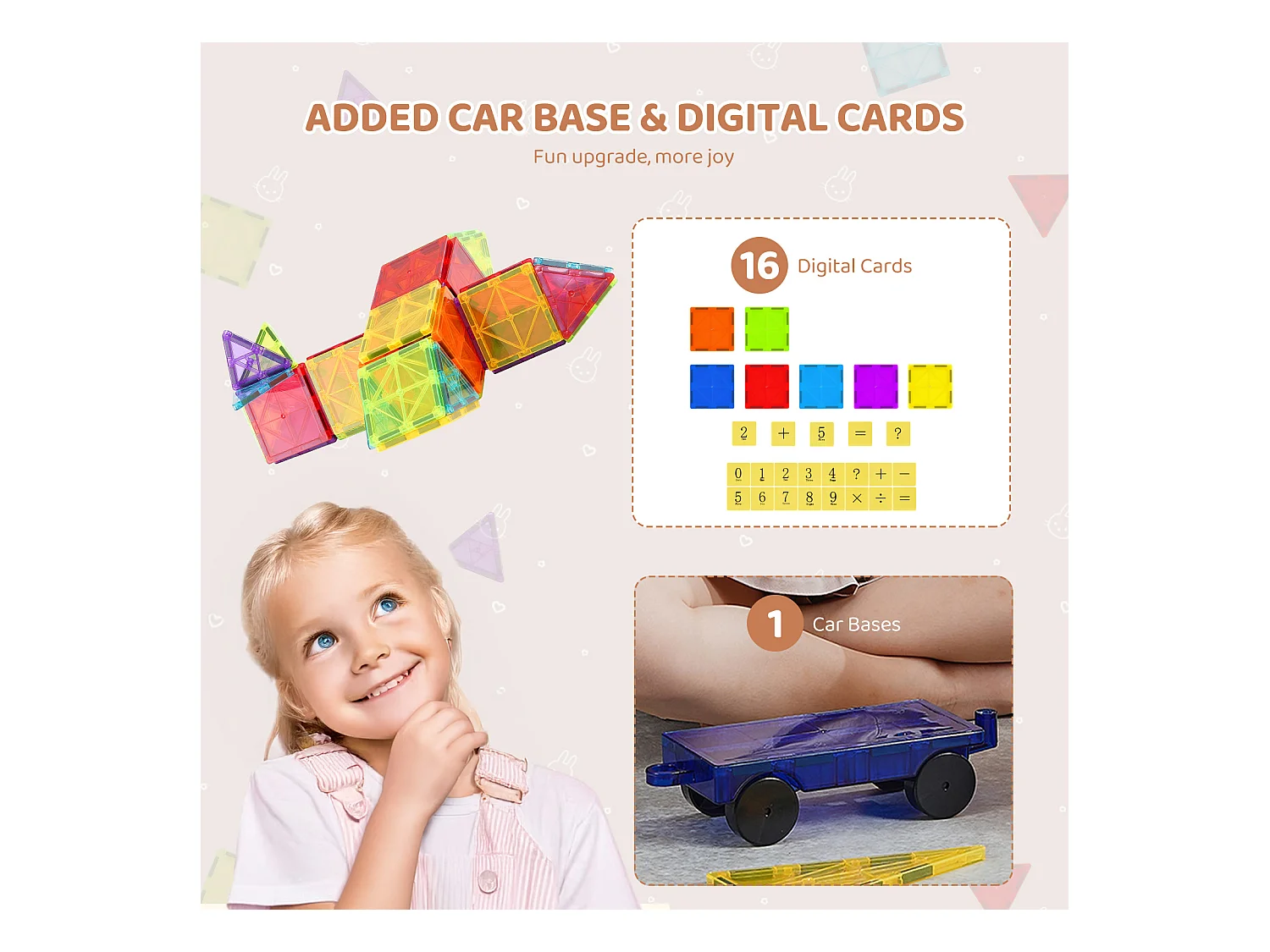 Bloques de Construcción Magnéticos SucceBuy, Juego de 55 Piezas, Bloques de Construcción Magnéticos para Niños, Juguete 3D