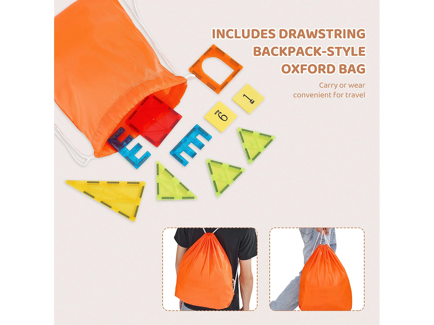 Bloc de Construction Magnétique, SucceBuy Lot de 55 Tuiles Magnétiques, Blocs de Construction Magnétiques pour Enfants, Jouet 3D