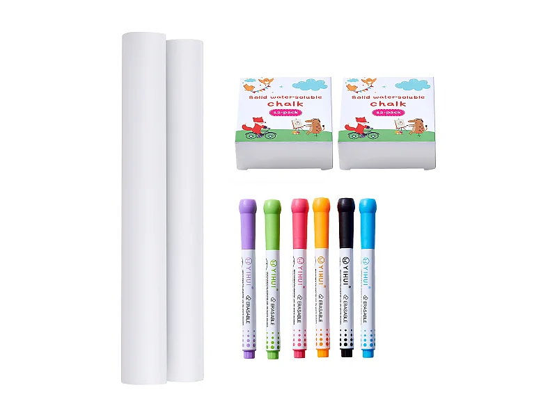 Chevalet d'Art pour Enfants SucceBuy 32 Pièces, avec Craie, Marqueurs, Rouleaux de Papier pour Chevalet sur Pied