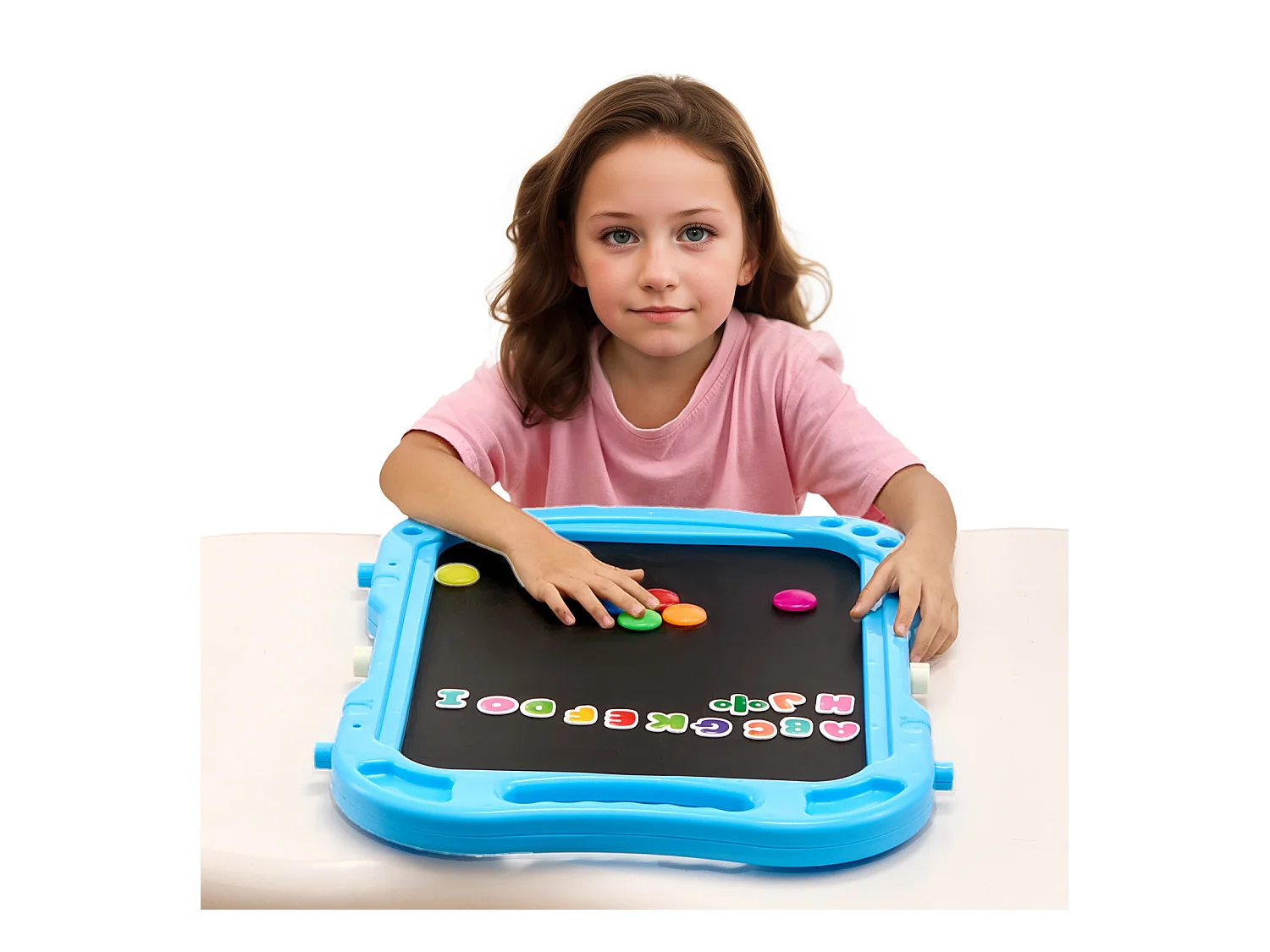 Chevalet d'Art pour Enfants 2 en 1 SucceBuy, Tableau Blanc Magnétique Double Face, Rotatif