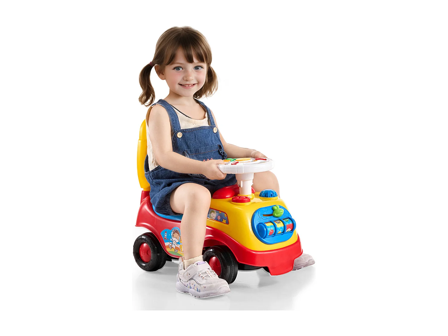 Voiture de Promenade, SucceBuy Voiture à Enfourcher pour Tout-Petits de 1 à 3 Ans, Poussette à Pousser
