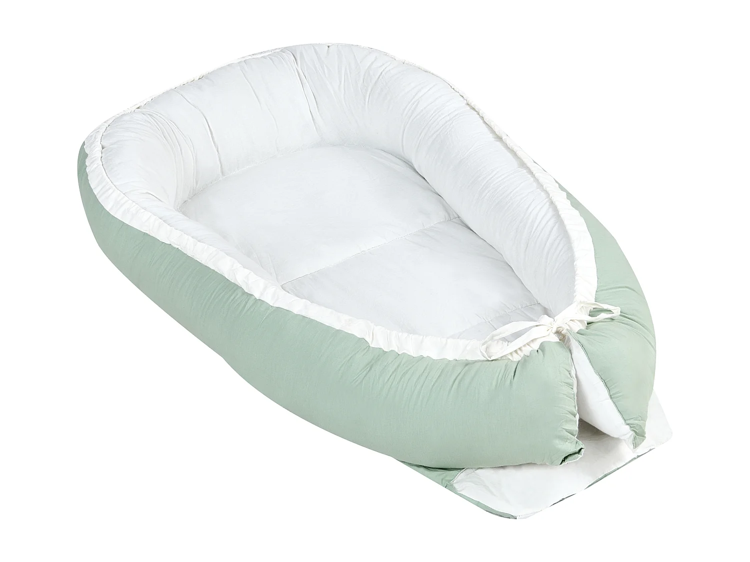 Nid cocon pour bébé EREB Coton Vert clair