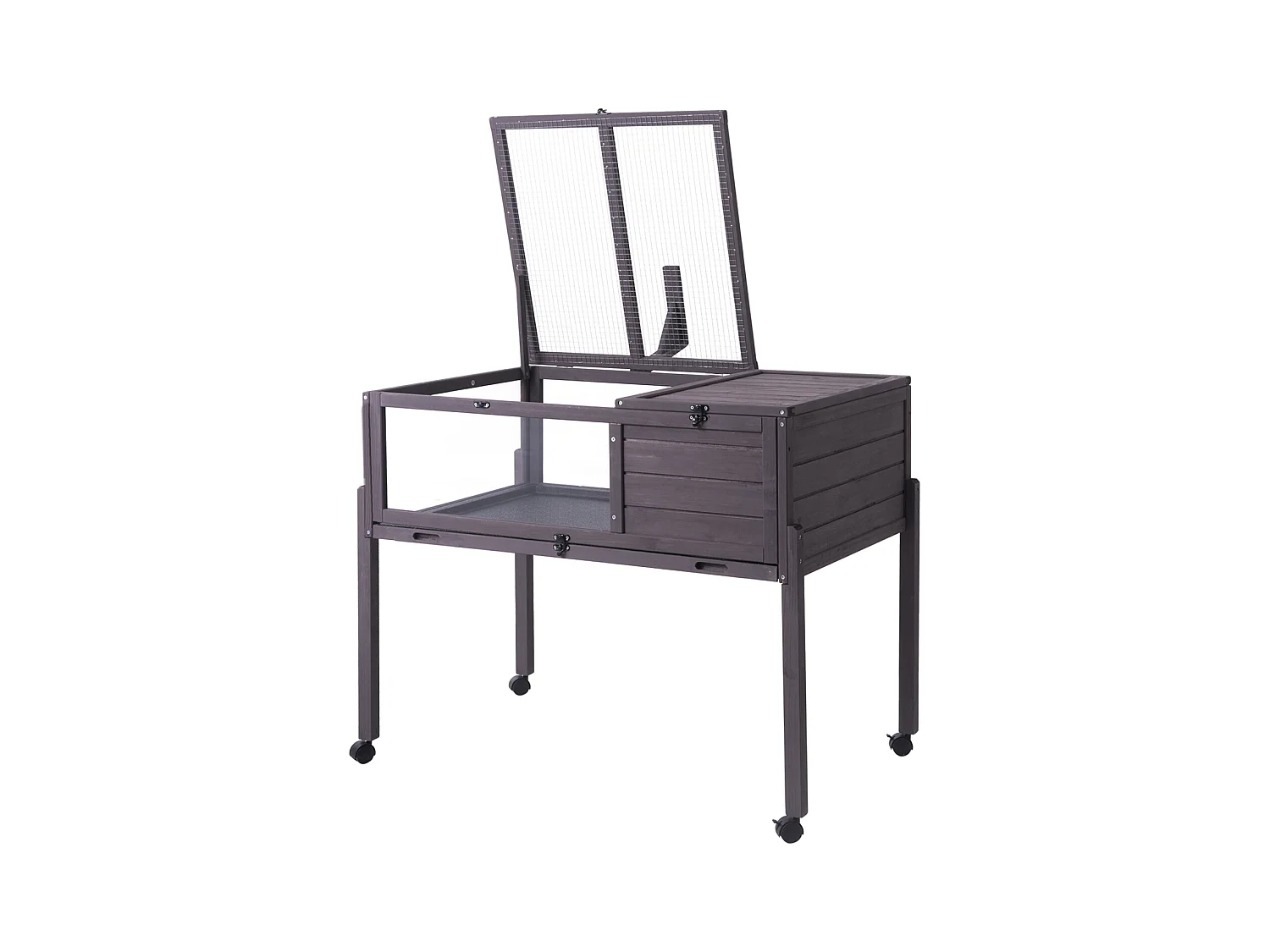 Répteis de Vivário, SucceBuy Casa de Tartarugas de Madeira, Habitat de Cobra Rolante, Interior e Exterior