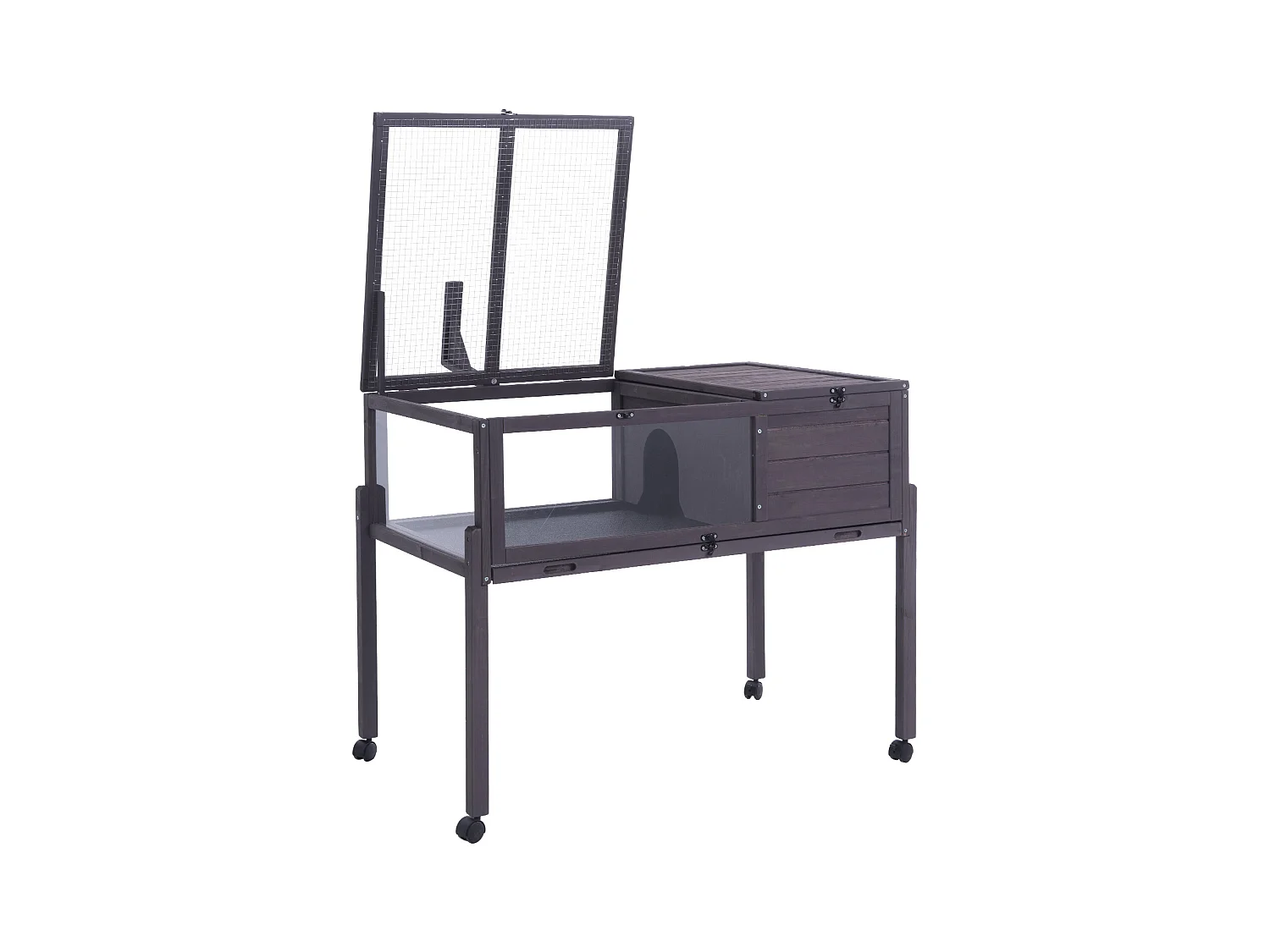 Répteis de Vivário, SucceBuy Casa de Tartarugas de Madeira, Habitat de Cobra Rolante, Interior e Exterior