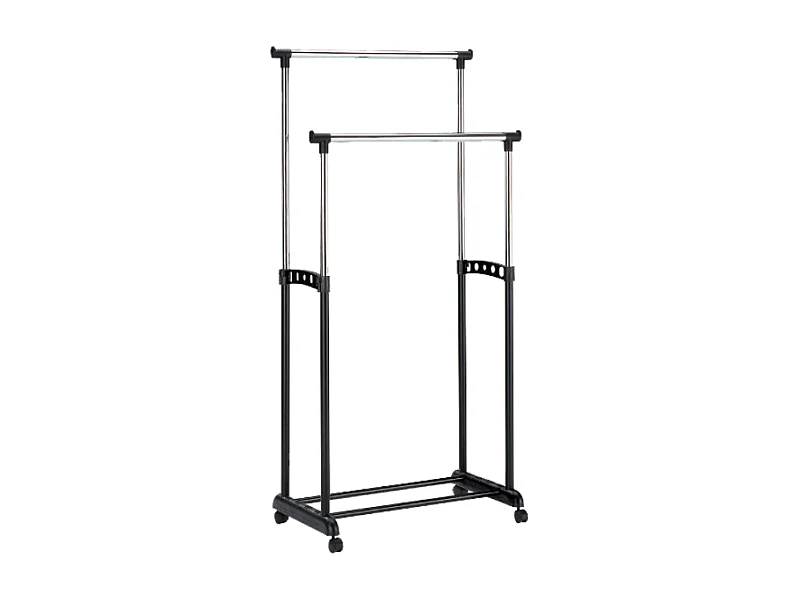 Portant à vêtements Nova/Métal et PVC/Noir et Argent