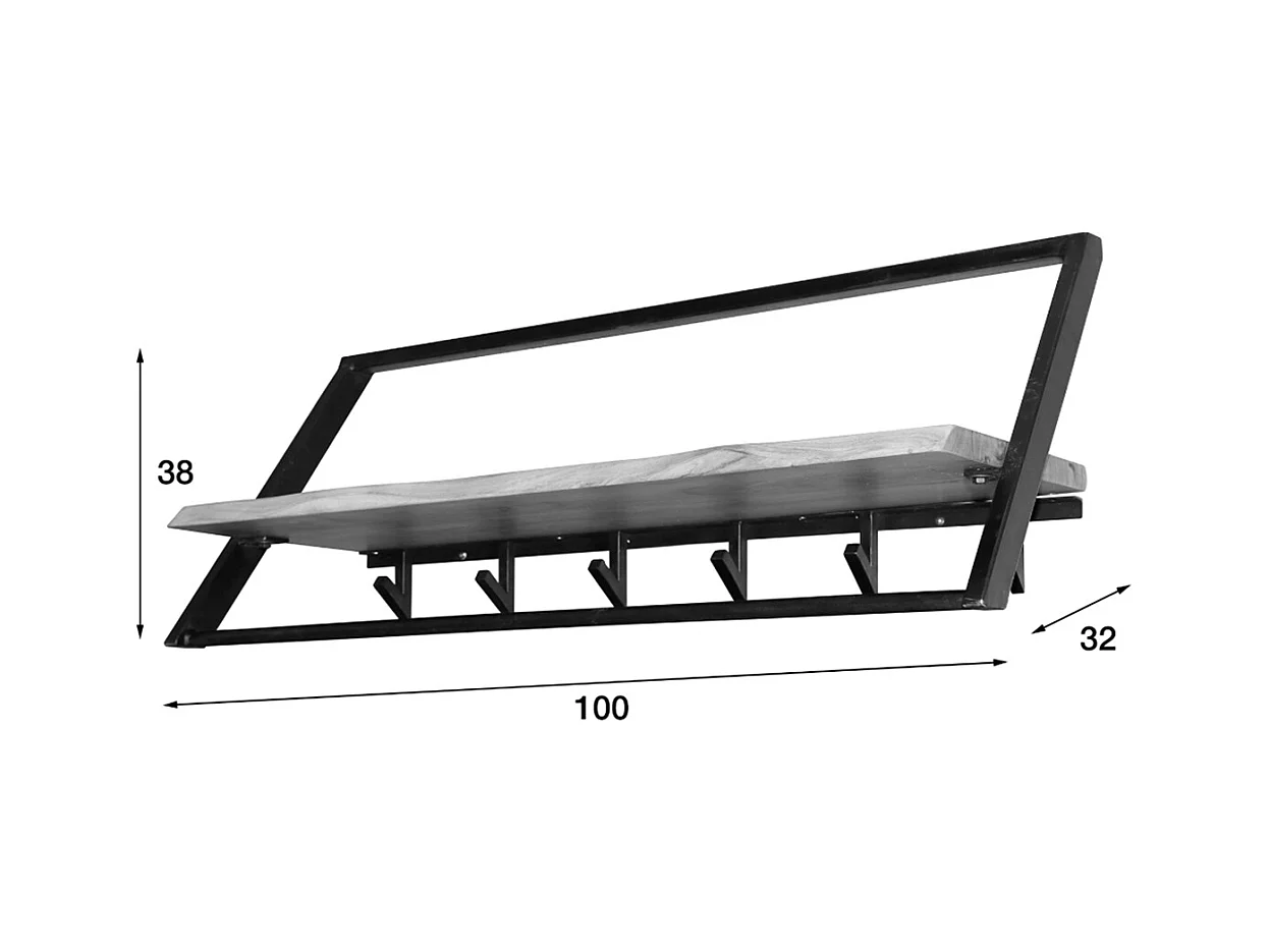 Vestiaire - Noir métal - ALEGRA