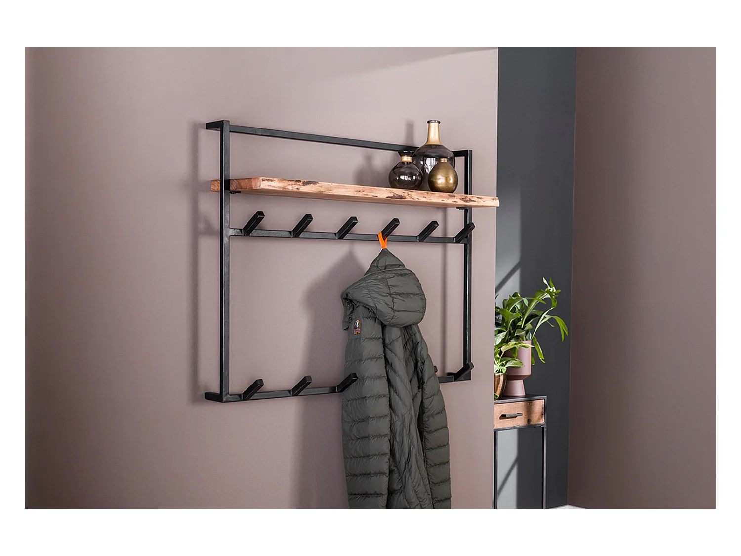 Garderobe - Schwarz Metall - RAICA