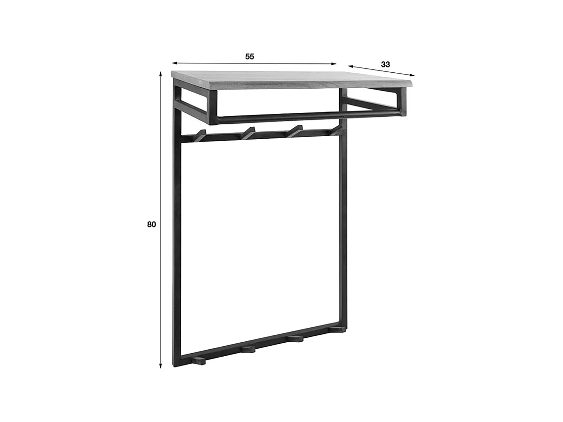 Vestiaire - Noir métal - ELIARA