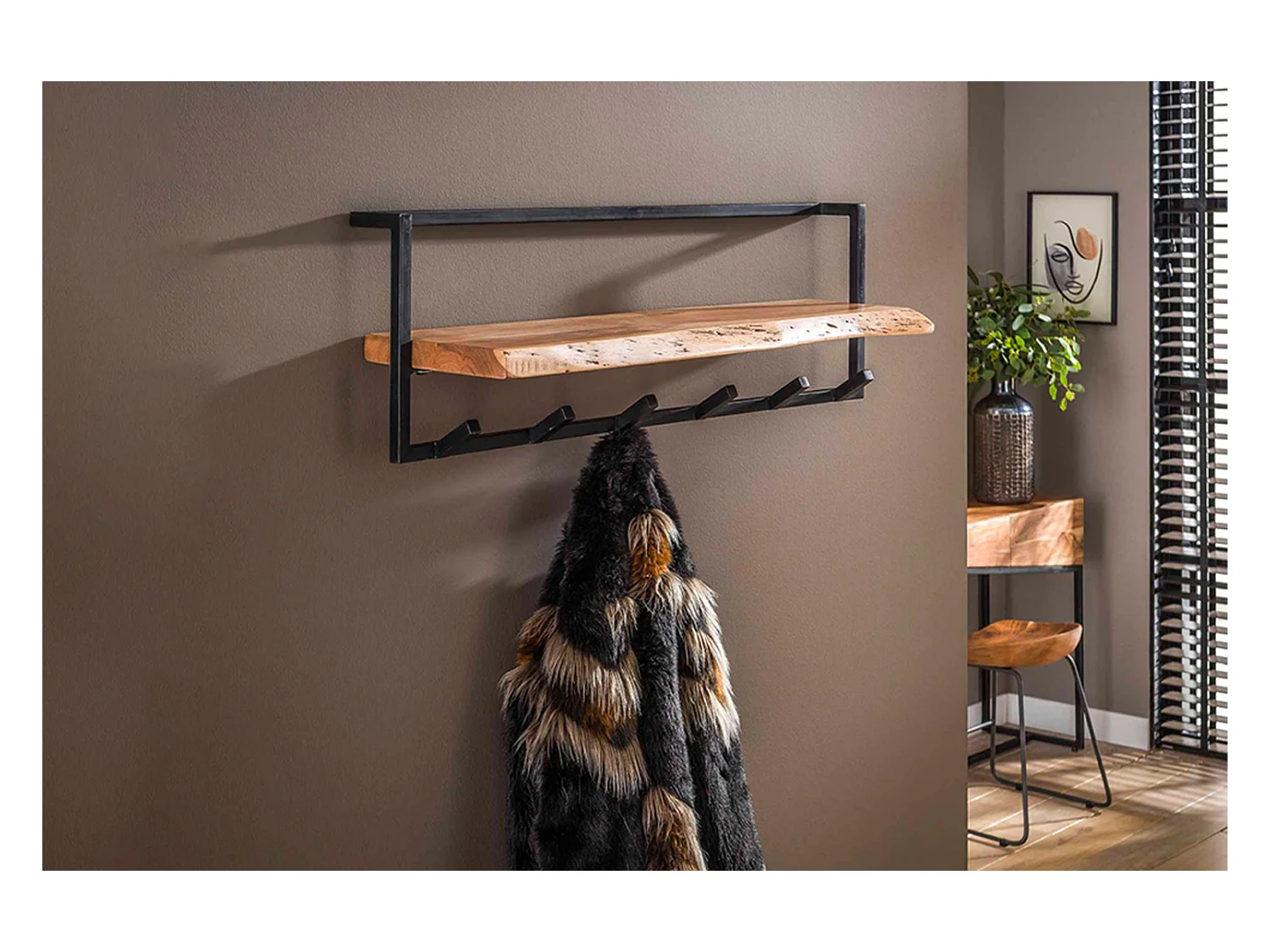 Garderobe - Schwarz Metall - NEREA