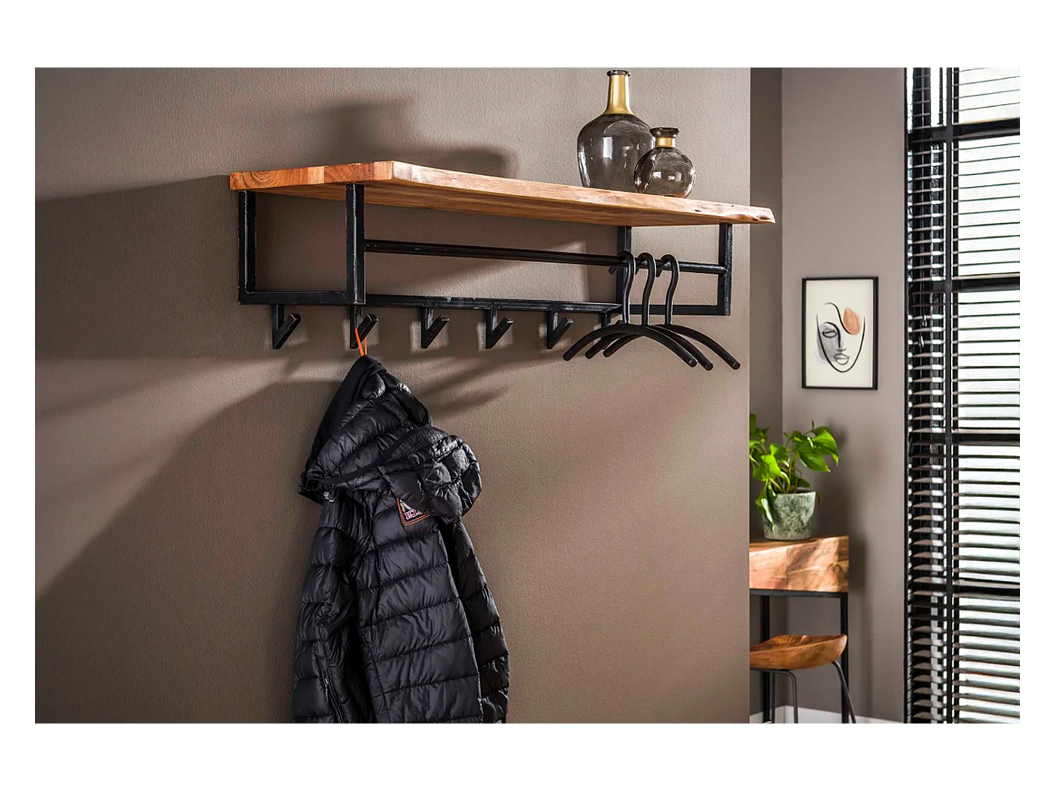 Garderobe - Zwart Metaal - NEREA